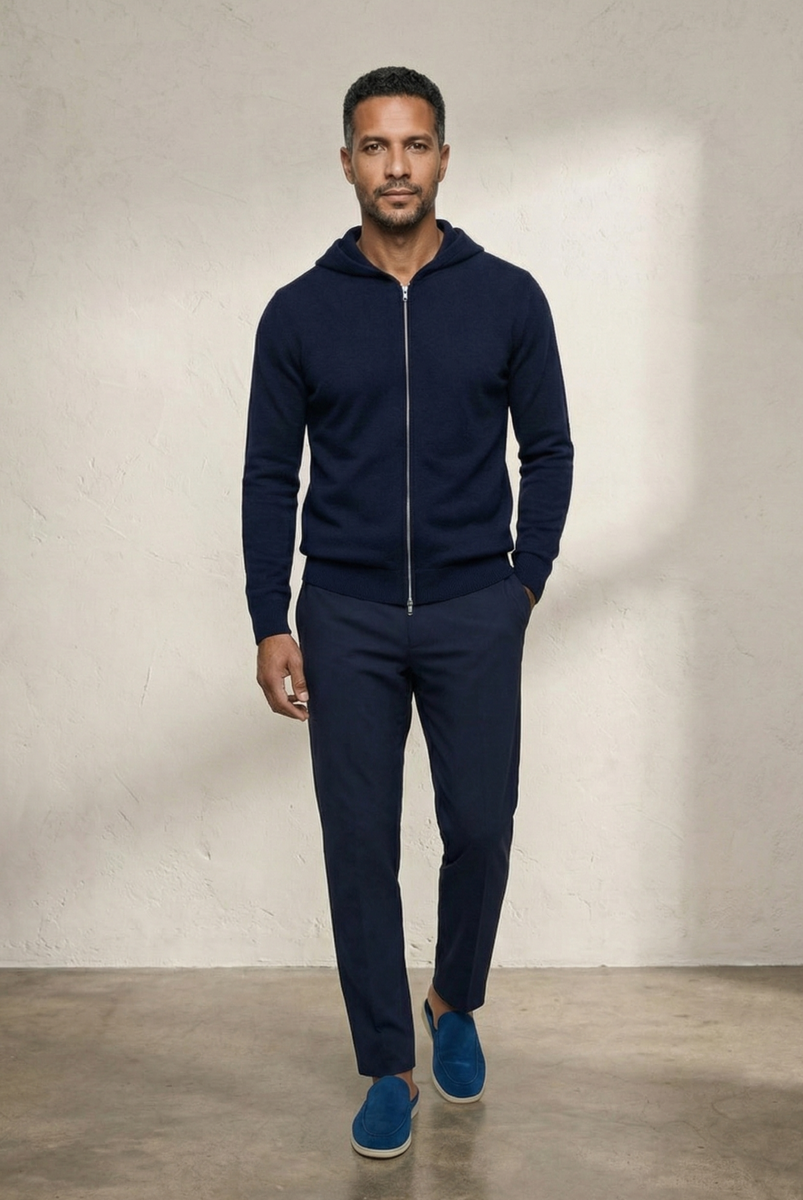 Lacivert Mavi Premium Cashmere Yelek 5
