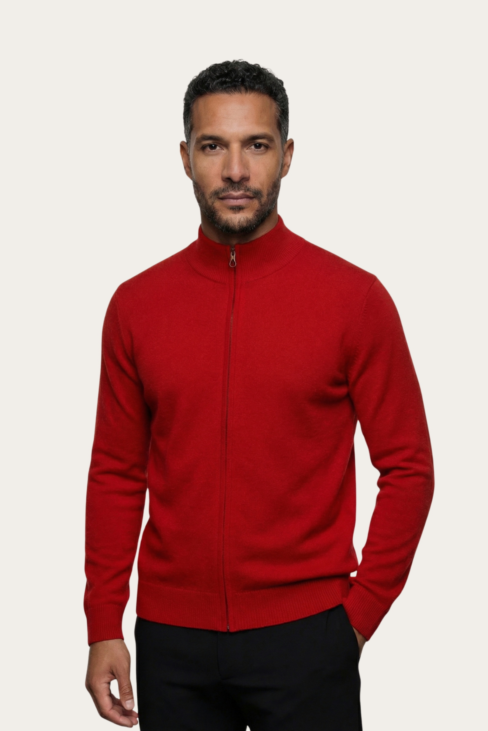 Kırmızı Inside-Out Cashmere Hırka 1
