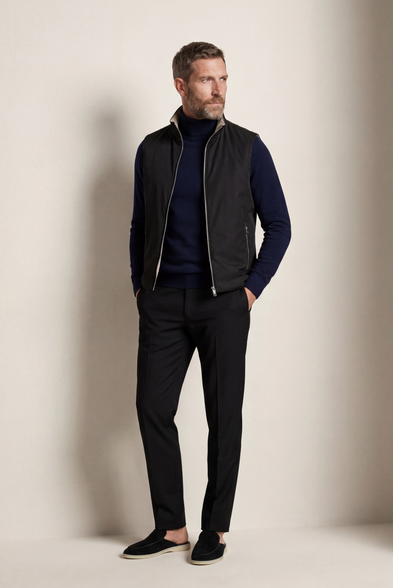 Lacivert Mavi Cashmere Balıkçı Yaka 5