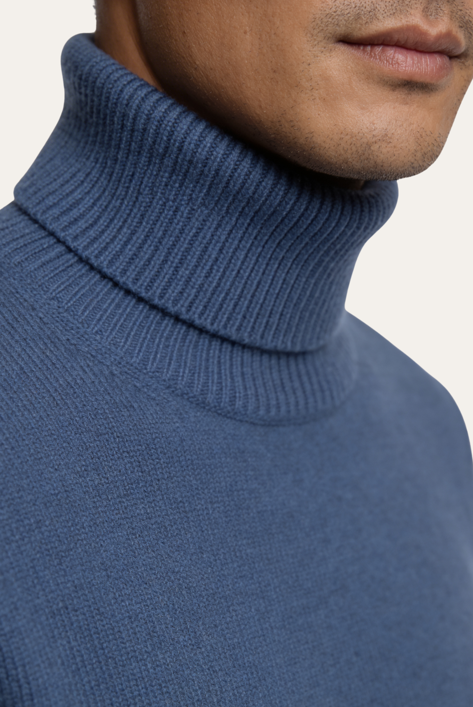 Mavi Cashmere Balıkçı Yaka 3
