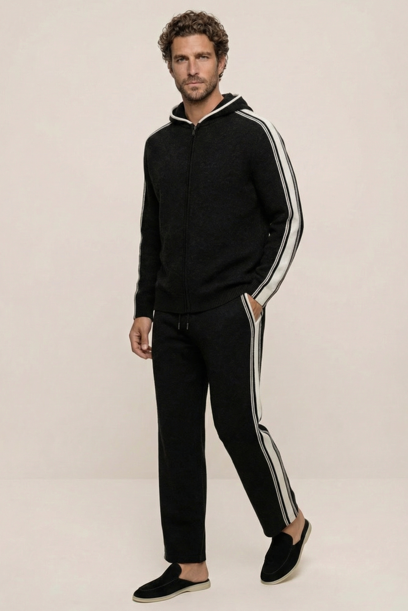 Siyah Merino Wool Eşofman Takımı 5