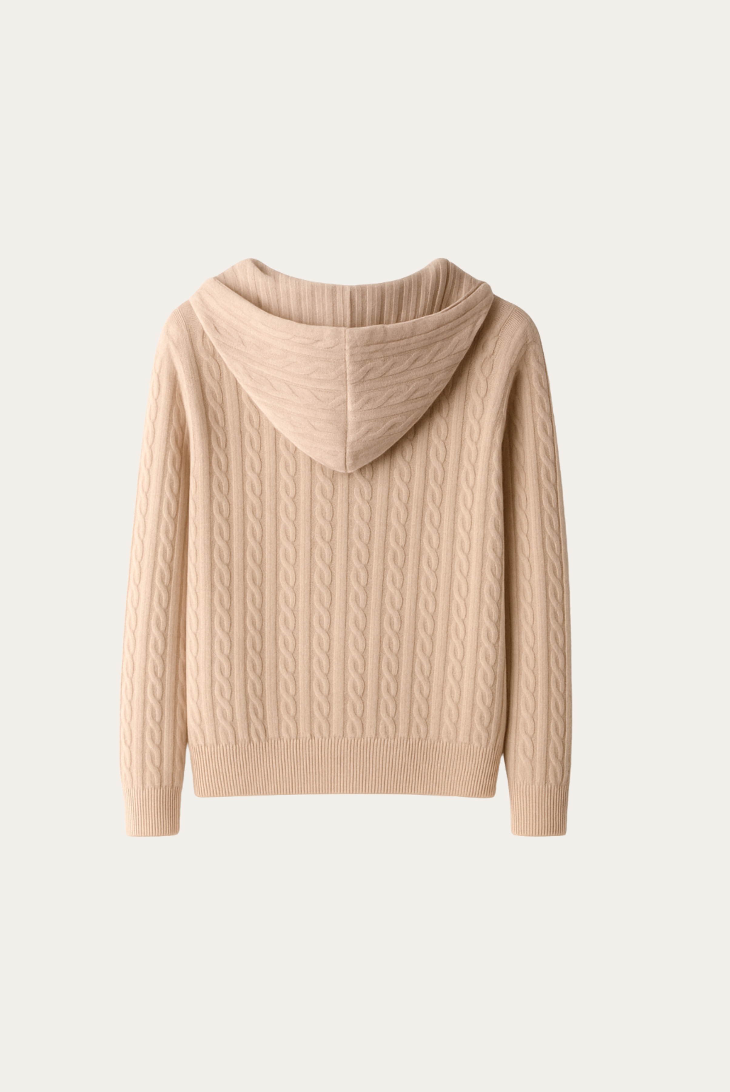 Bej Cashmere Zip Ceket 7