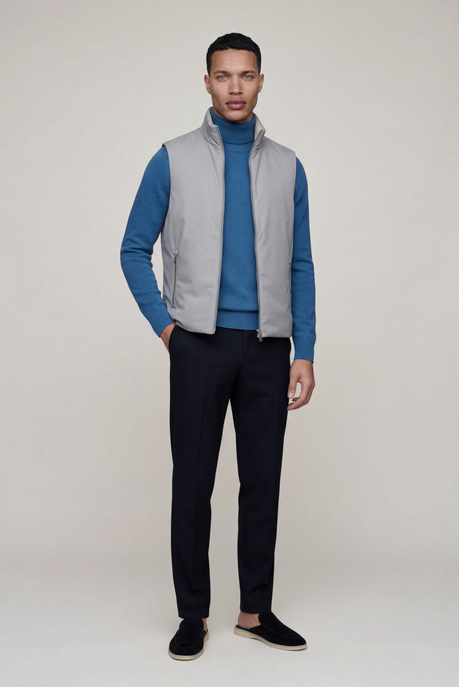 Gök Mavisi Mavi Cashmere Balıkçı Yaka 5