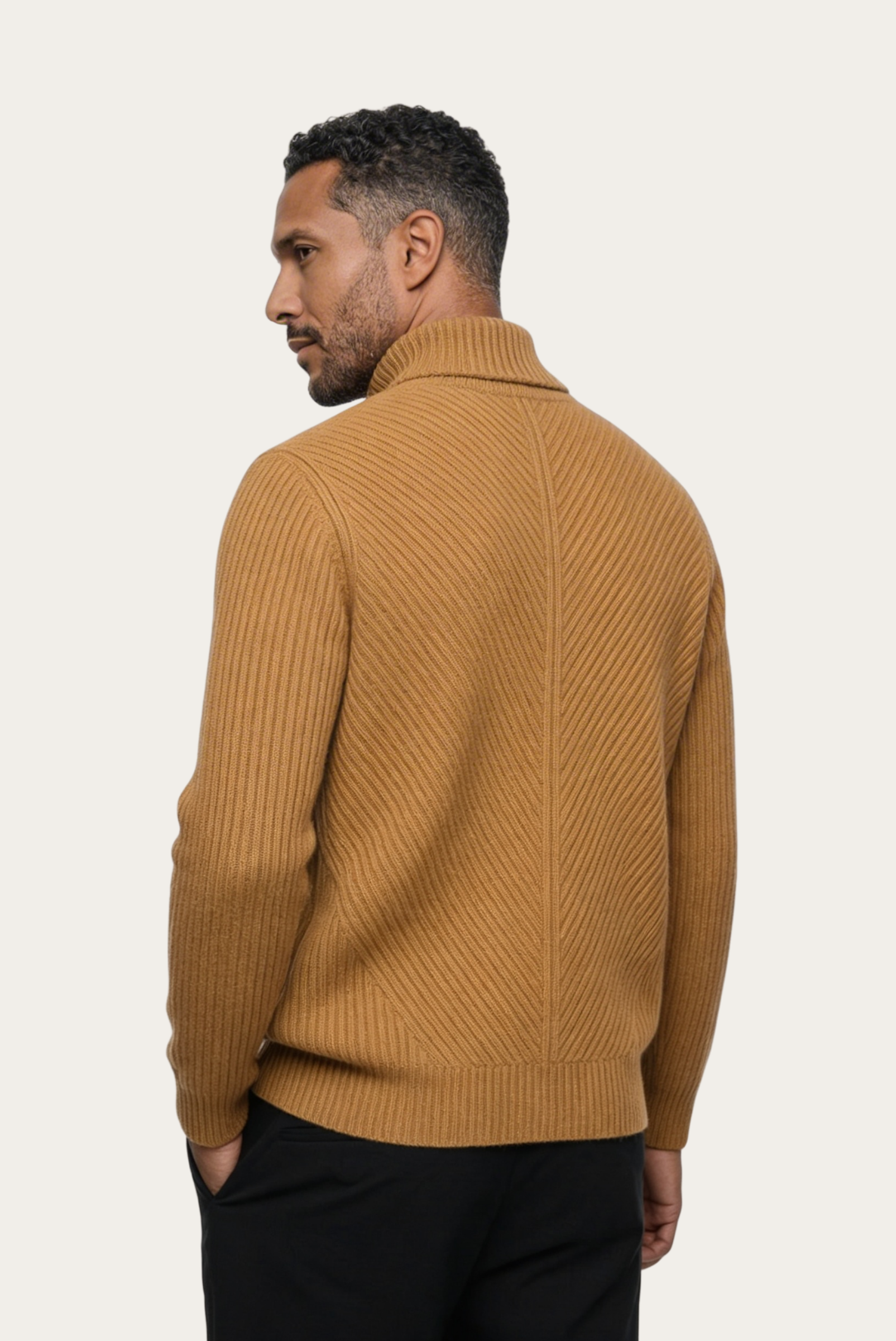 Deve Tüyü Ribbed Cashmere Kazak 2