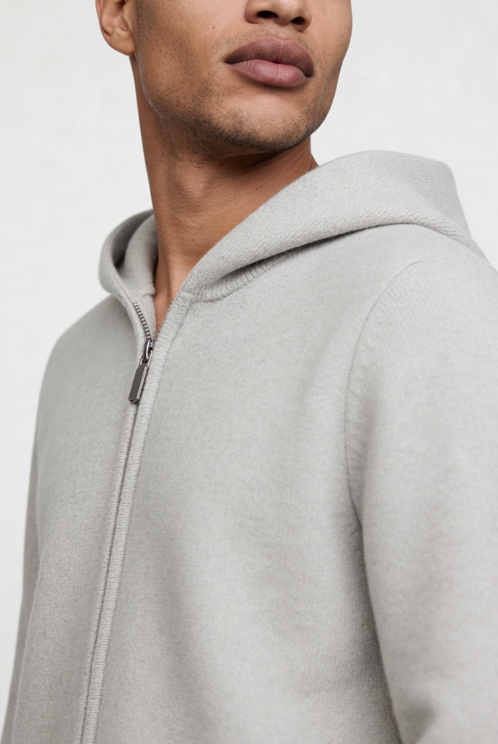 Açık Gri Premium Cashmere Yelek 3