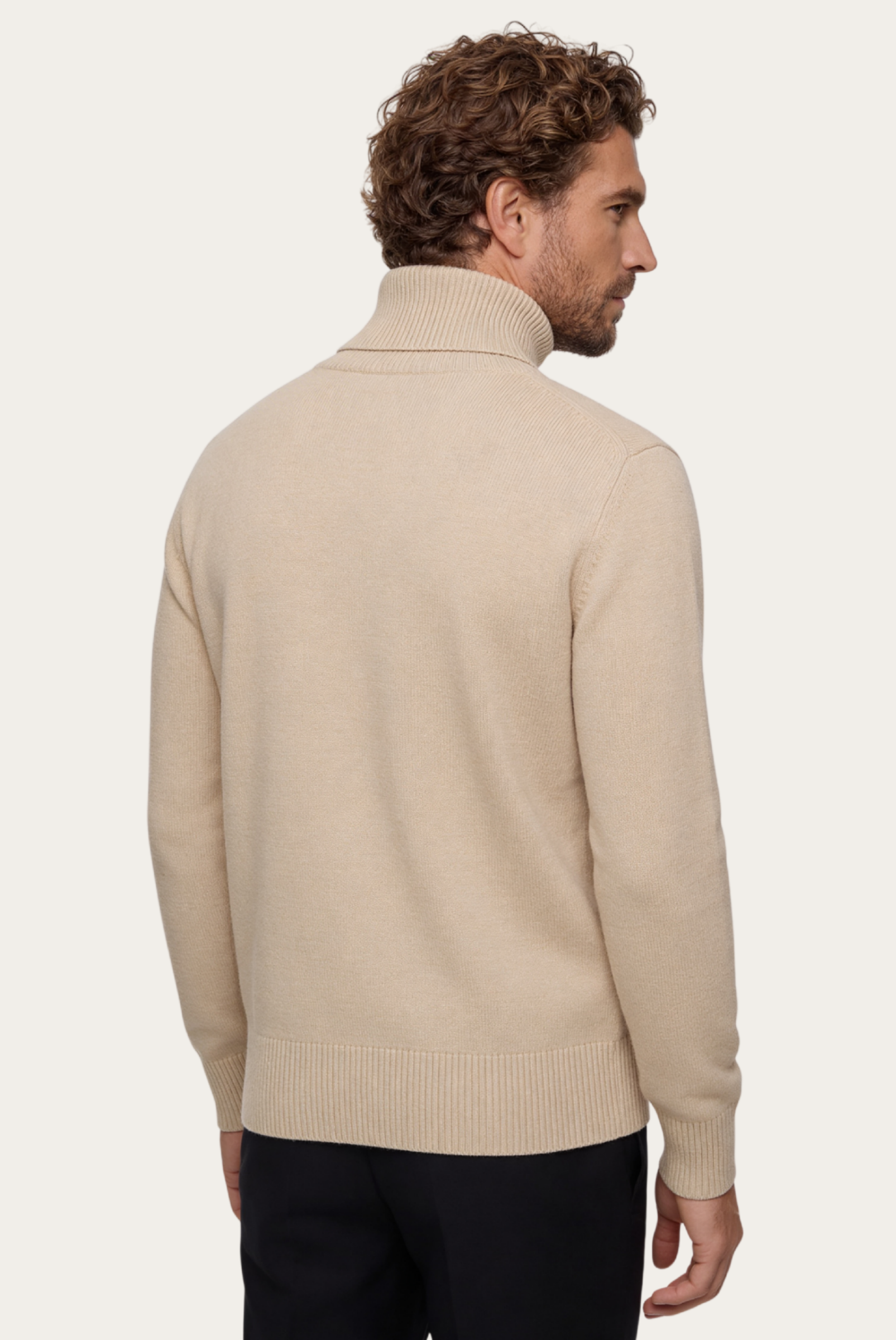 Bej Cashmere Balıkçı Yaka 2