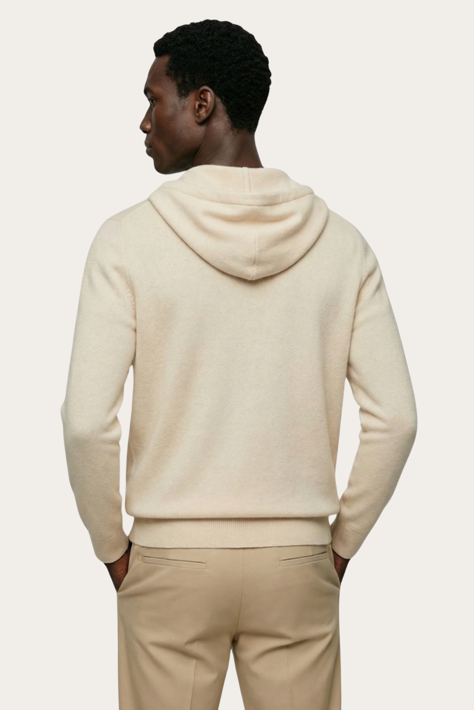 Creme Beyaz Premium Cashmere Yelek 2