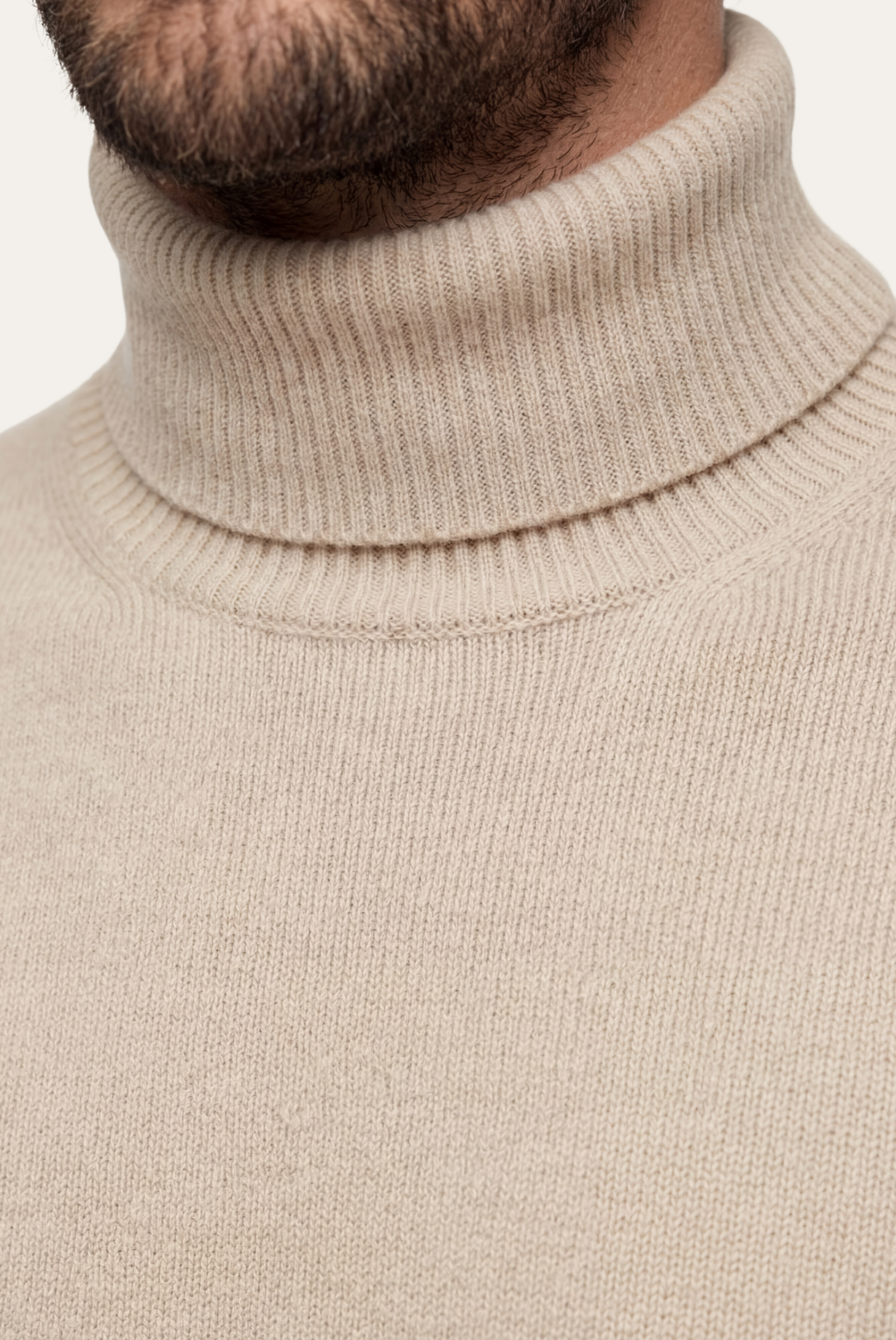 Bej Cashmere Balıkçı Yaka 3