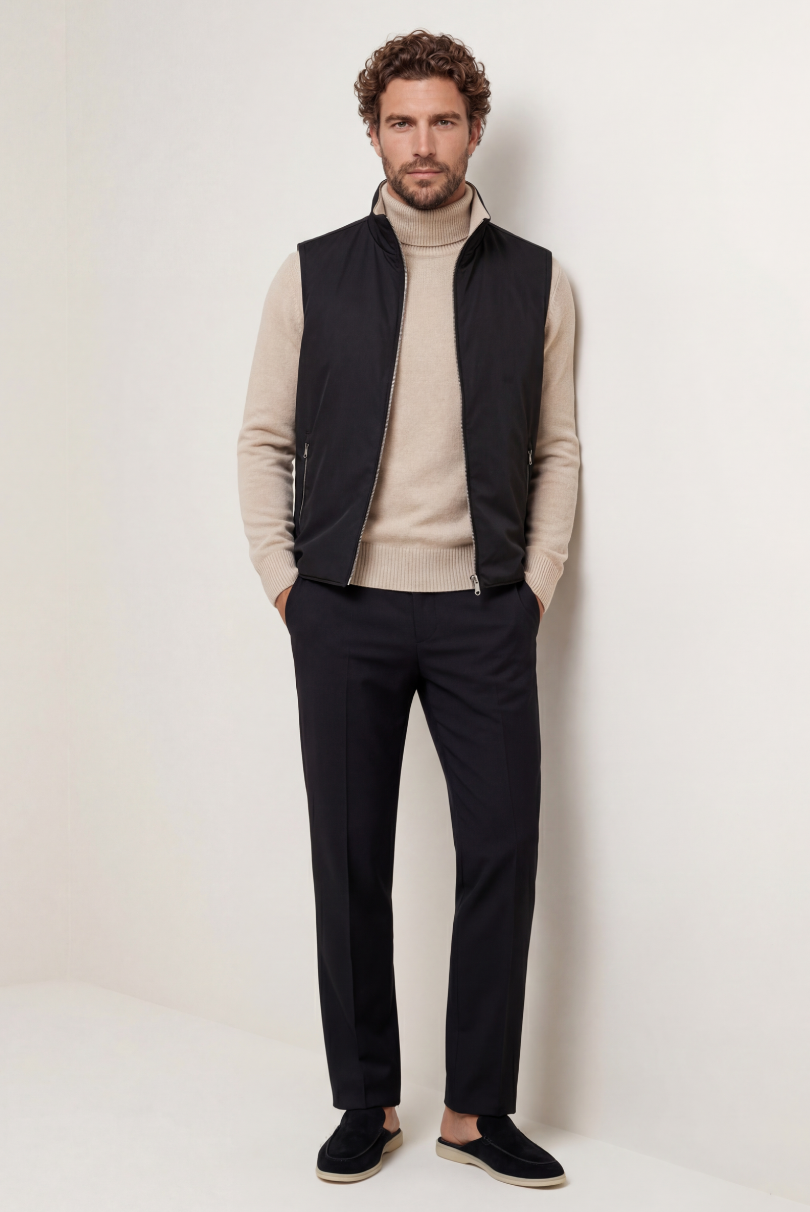Bej Cashmere Balıkçı Yaka 5