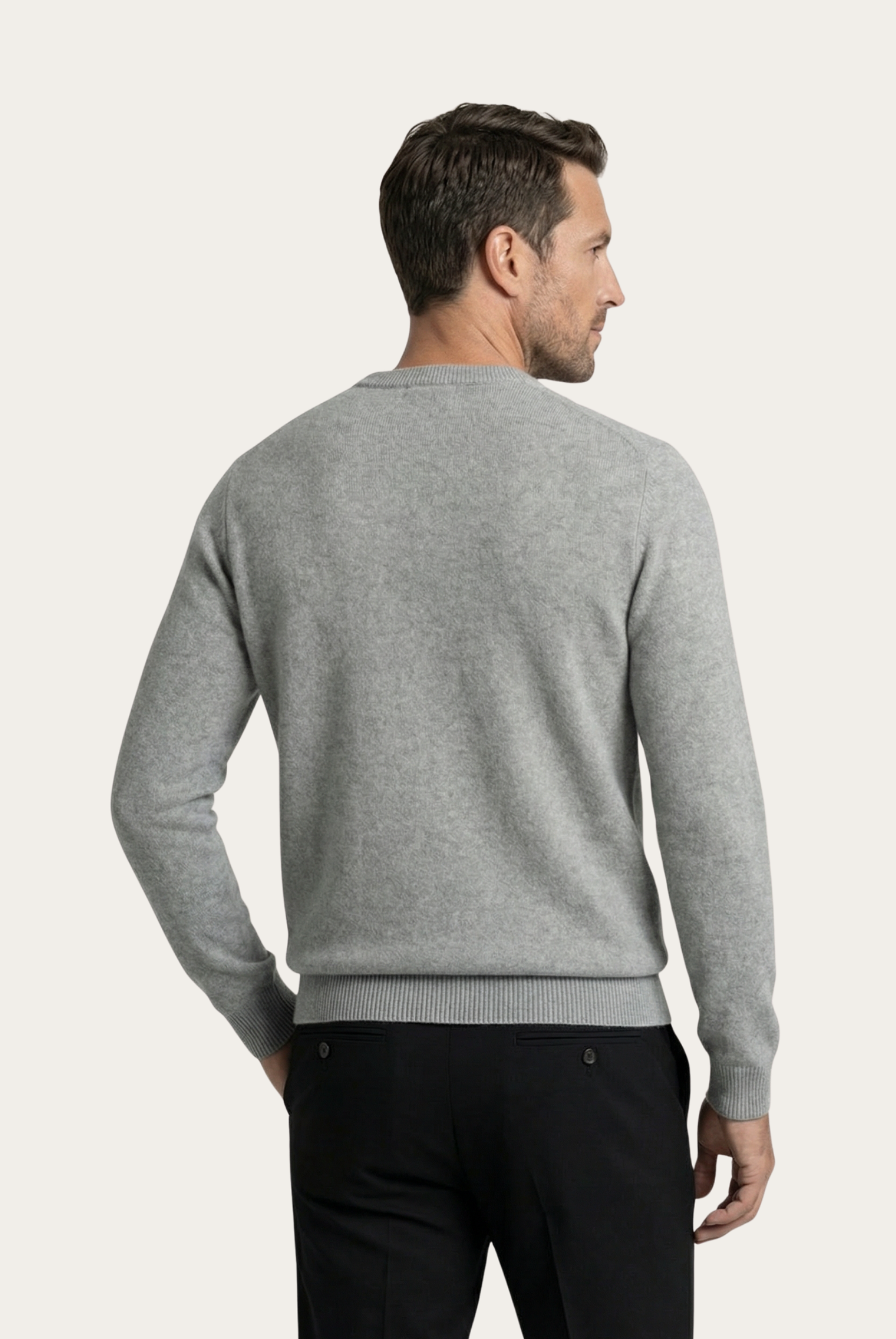 Açık Gri Cashmere Bisiklet Yaka 2