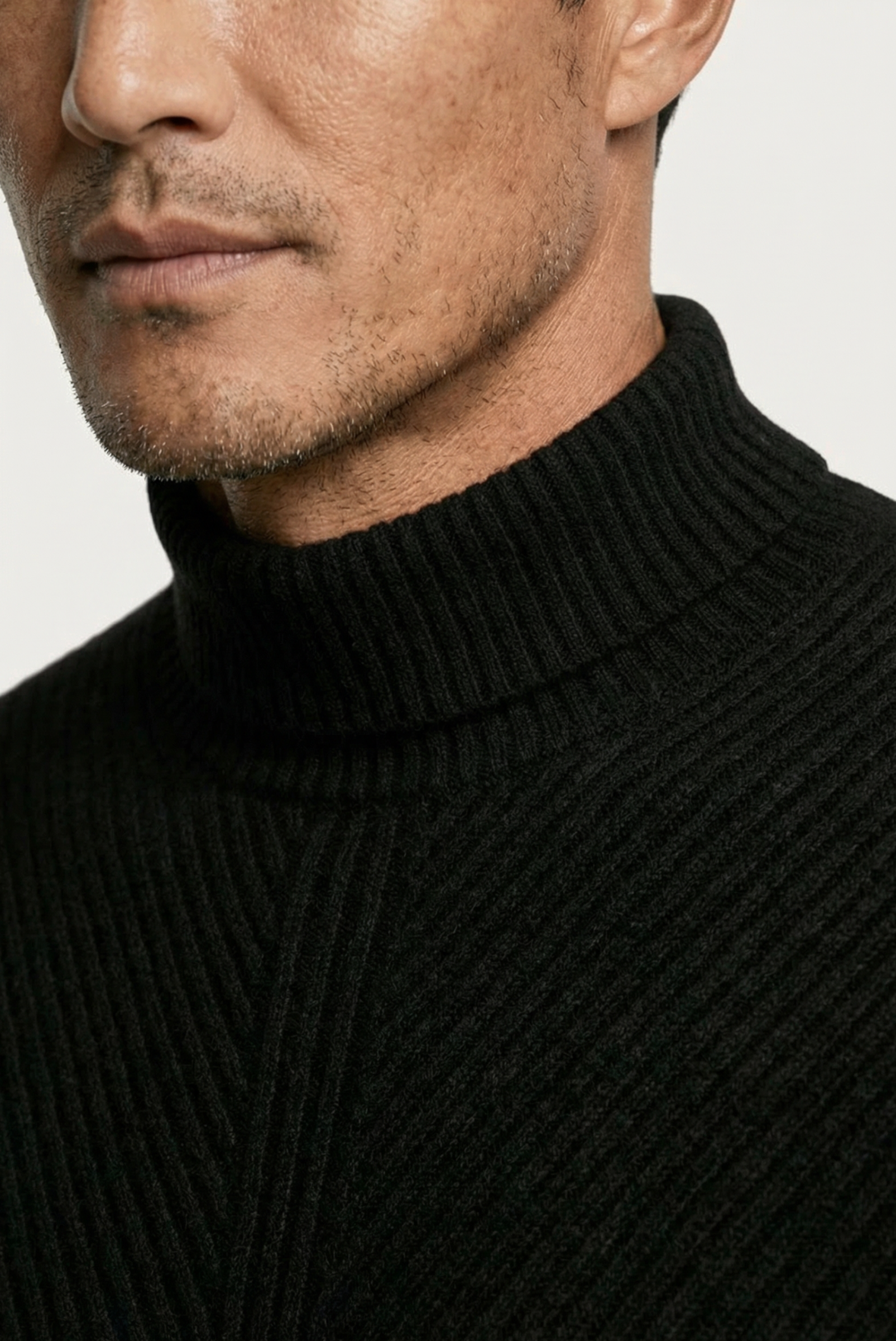 Siyah Ribbed Cashmere Kazak 3