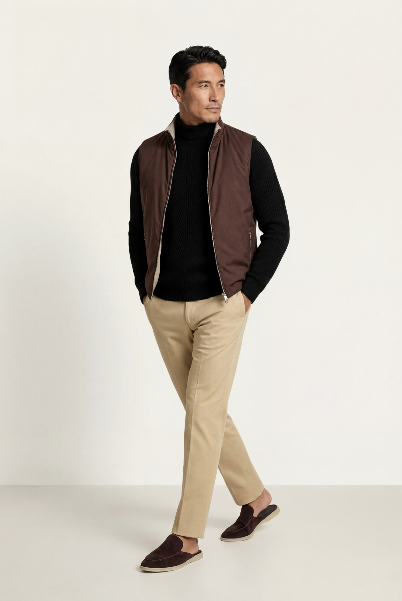 Siyah Ribbed Cashmere Kazak 5