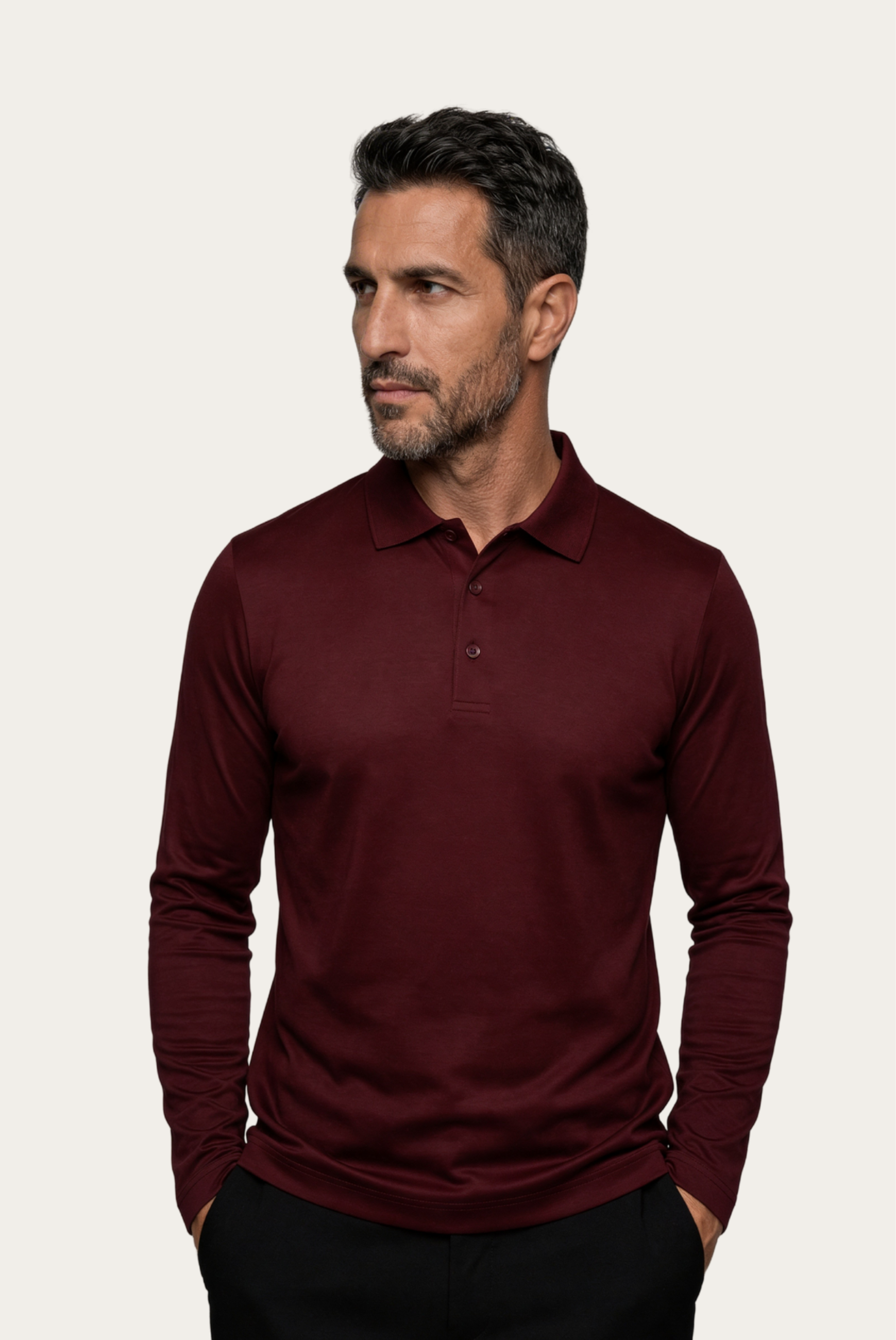 Bordo Imperial Uzun Kollu Polo 1