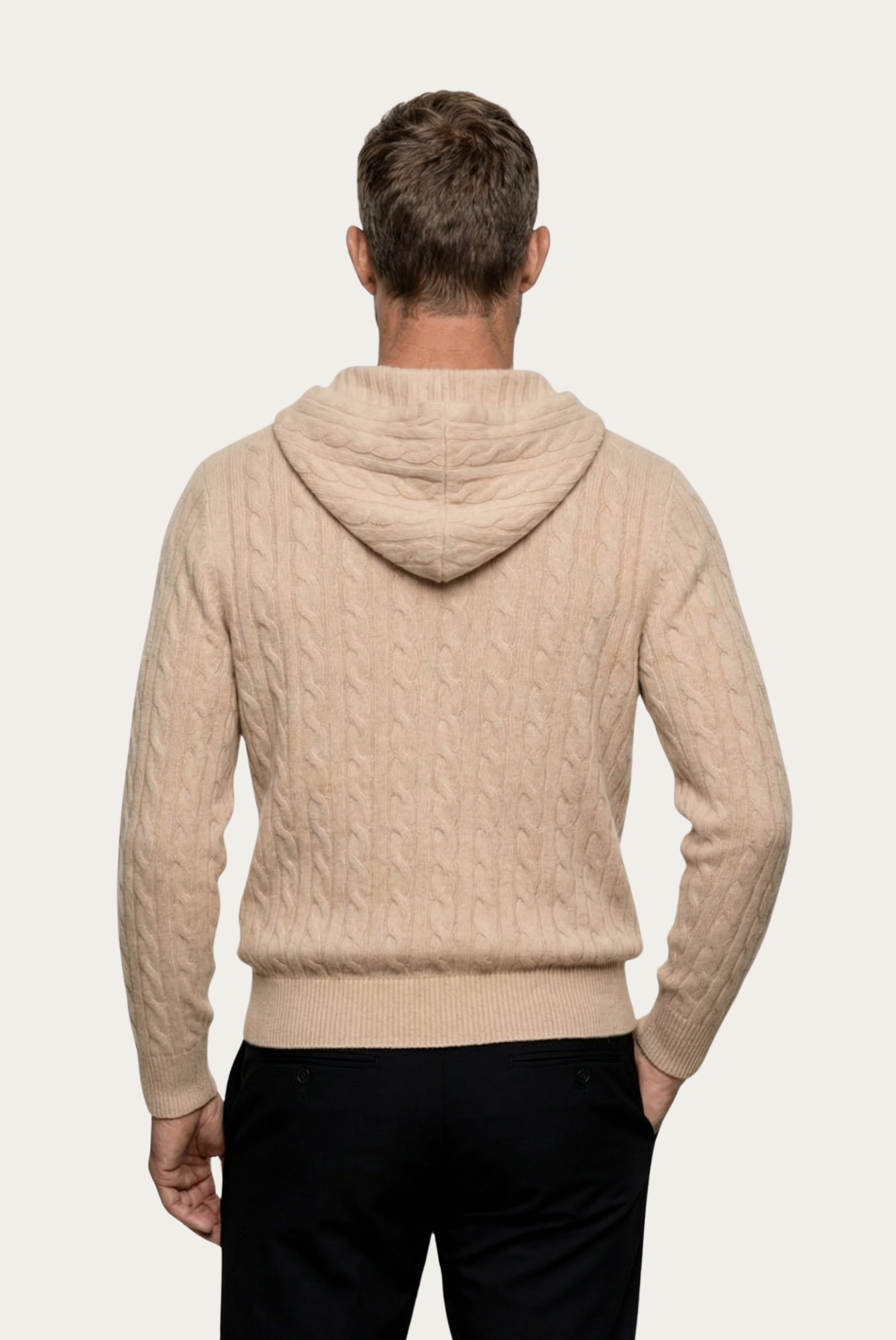Bej Cashmere Zip Ceket 2