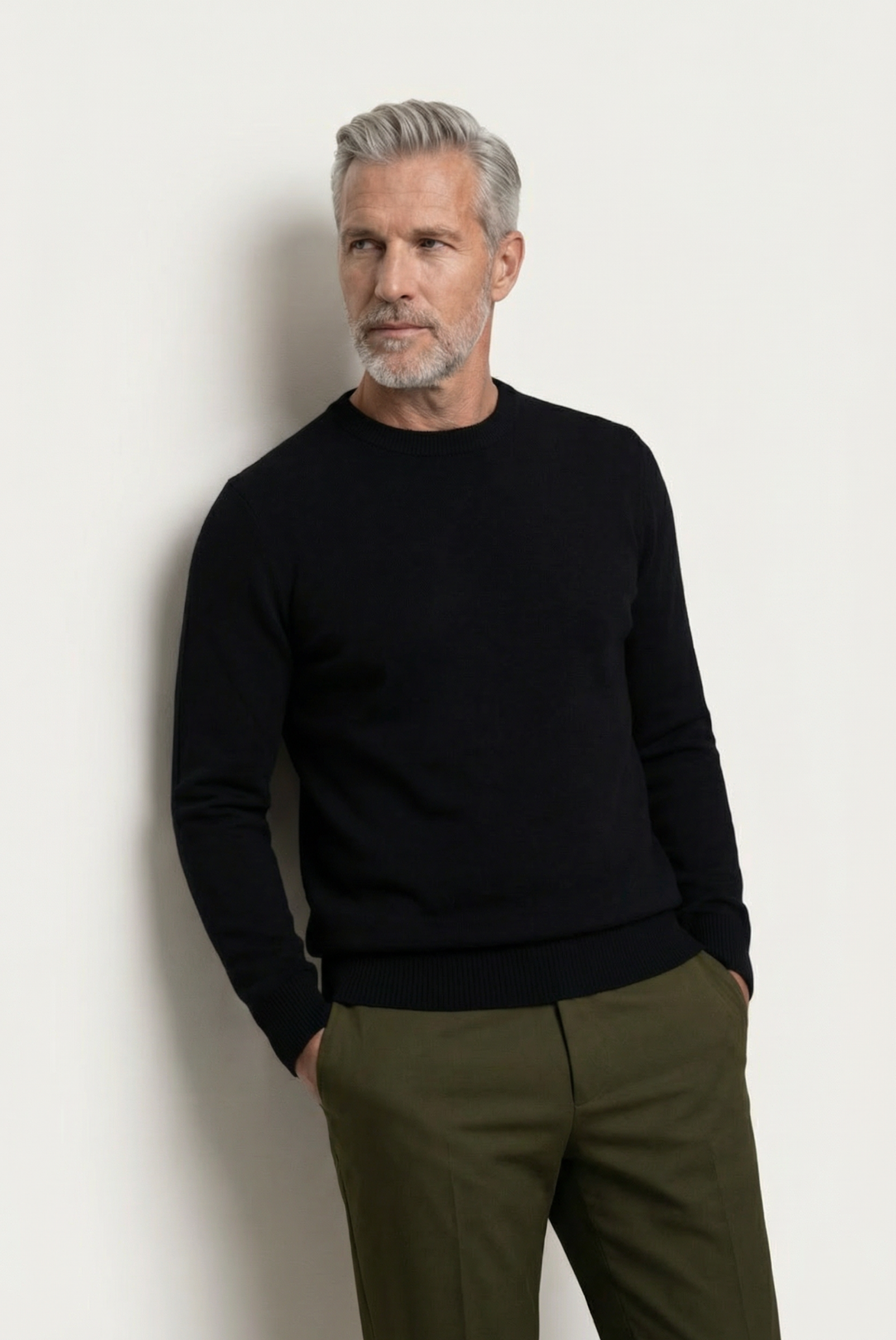 Siyah Cashmere Bisiklet Yaka 4