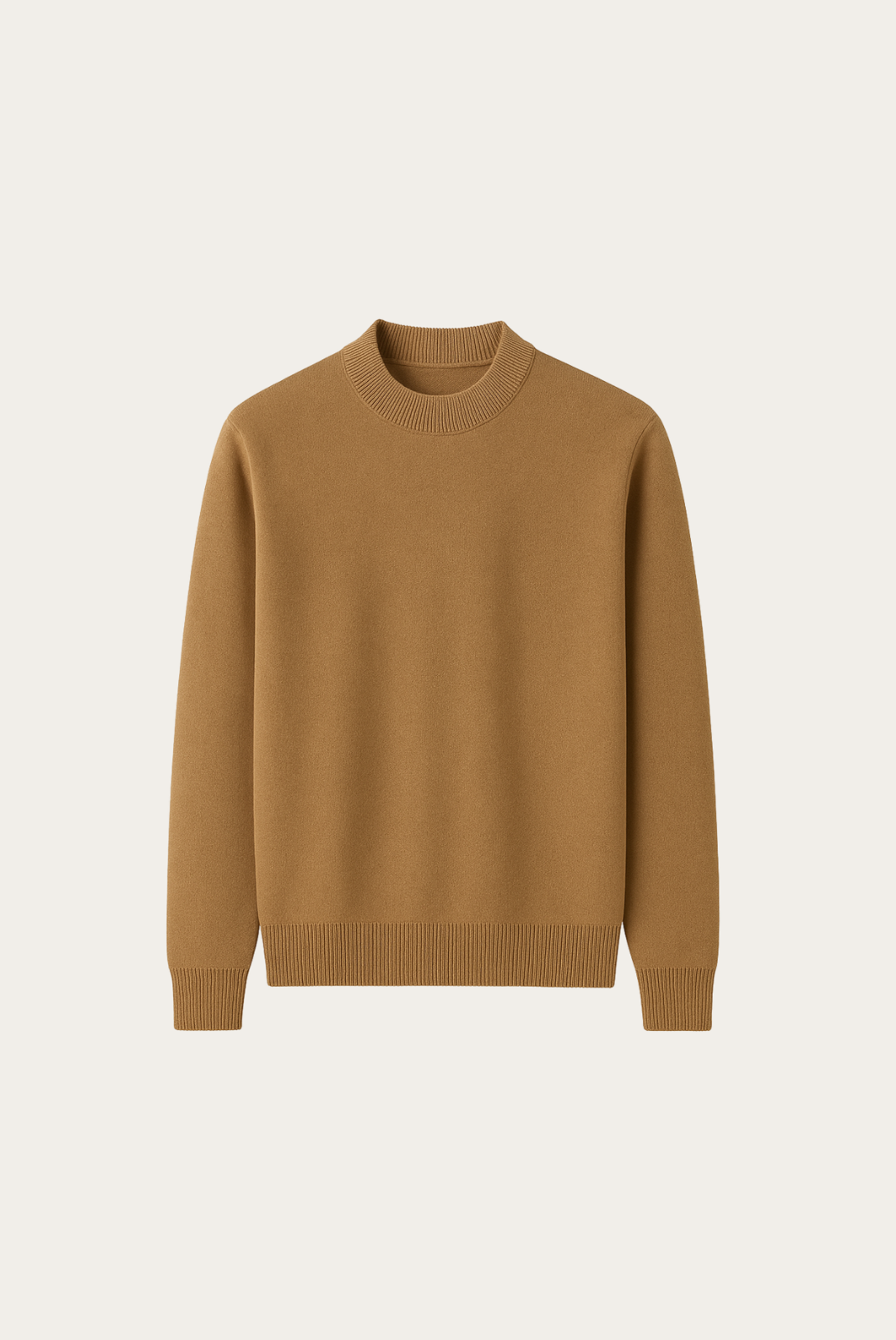 Kahverengi Wool Bisiklet Yaka 6
