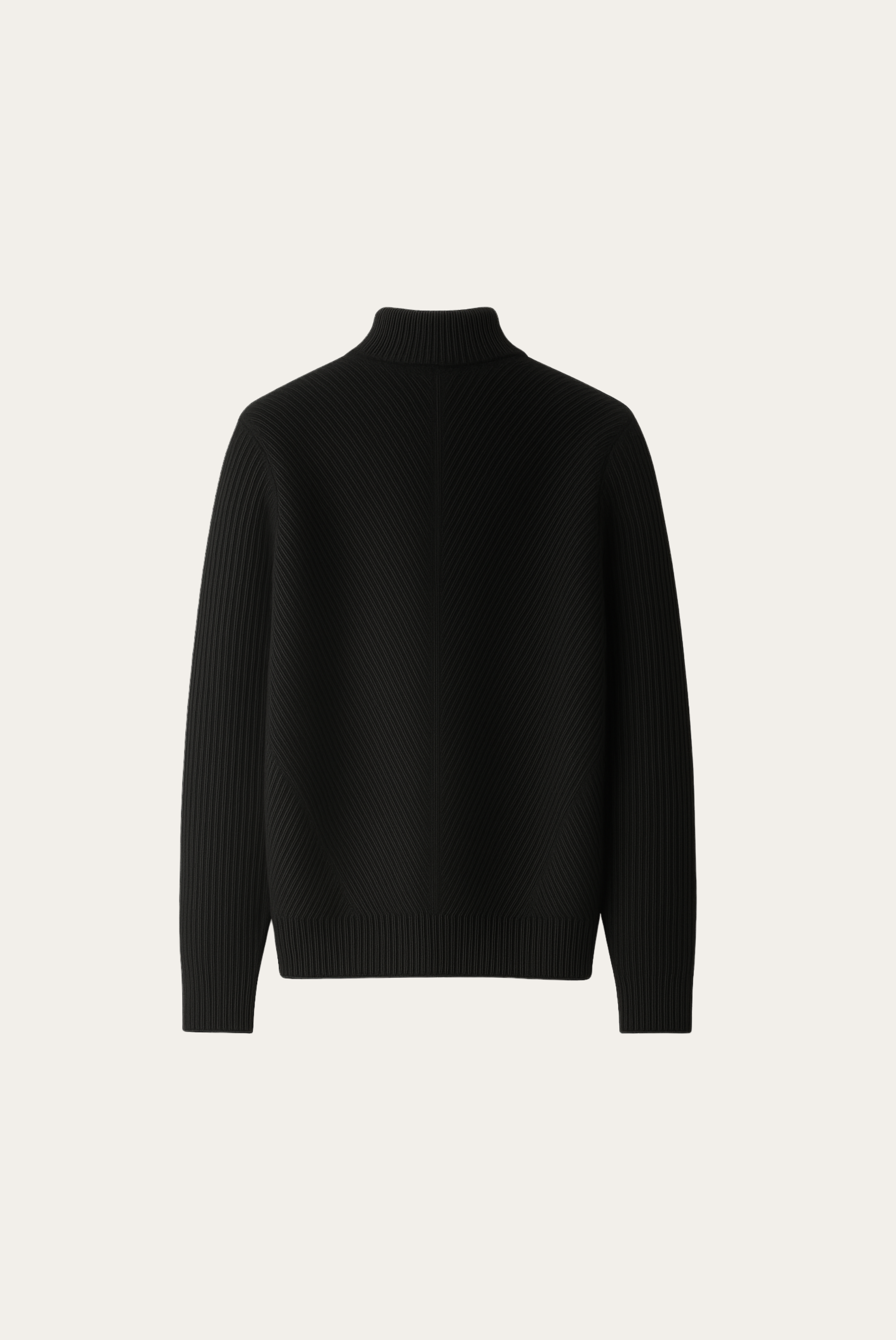 Siyah Ribbed Cashmere Kazak 7