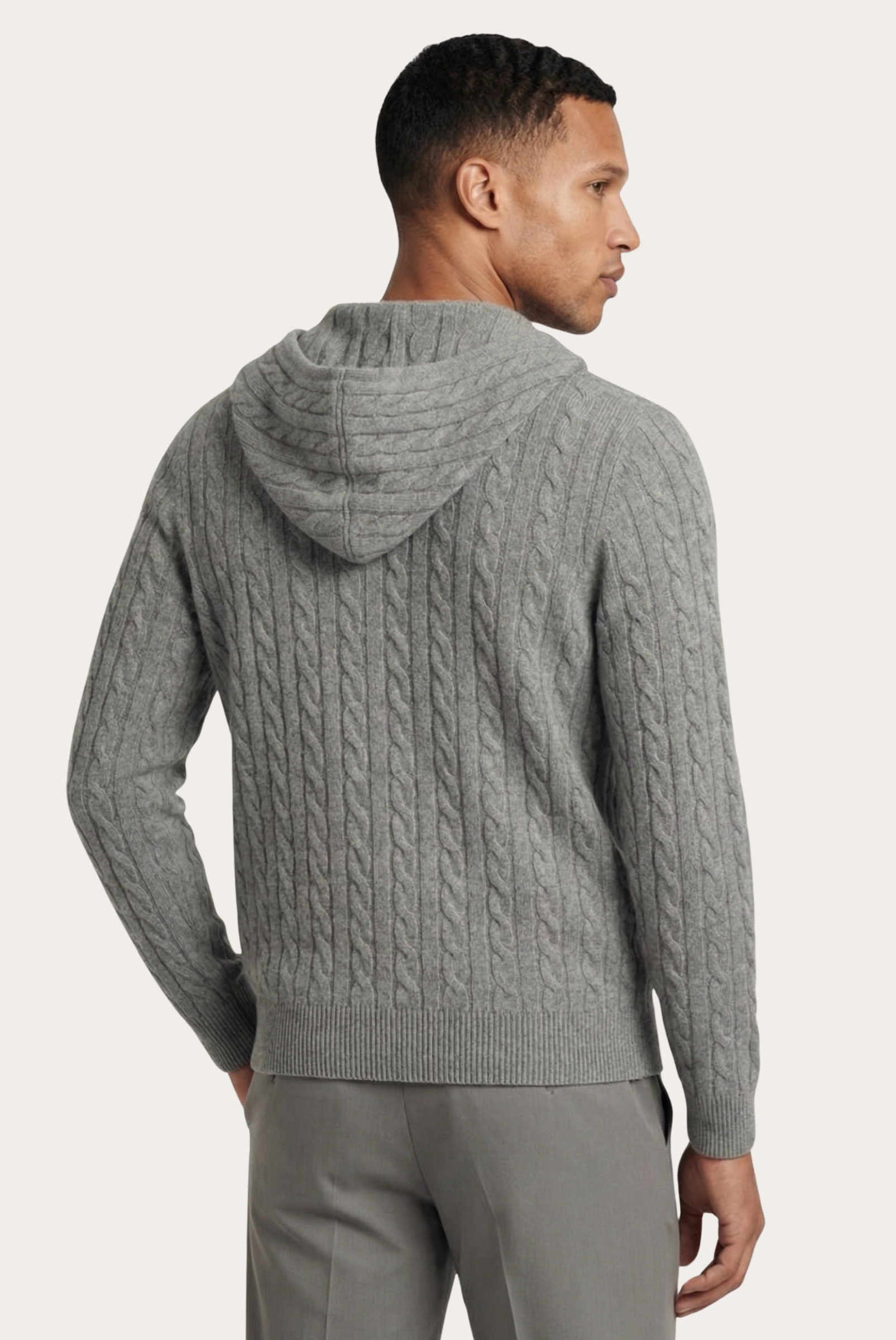 Gri Cashmere Zip Ceket 2