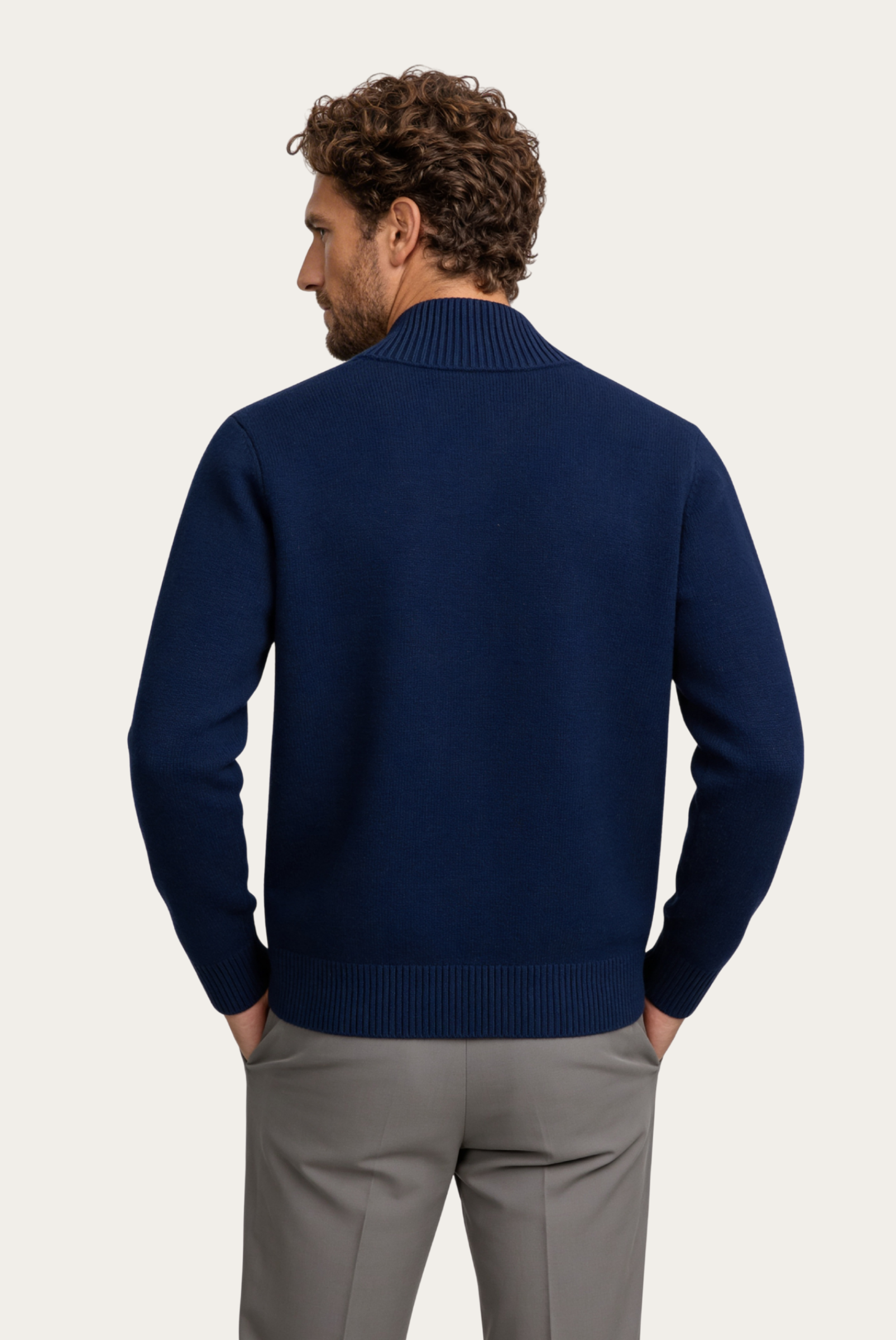 Lacivert Mavi Cashmere Hırka 2