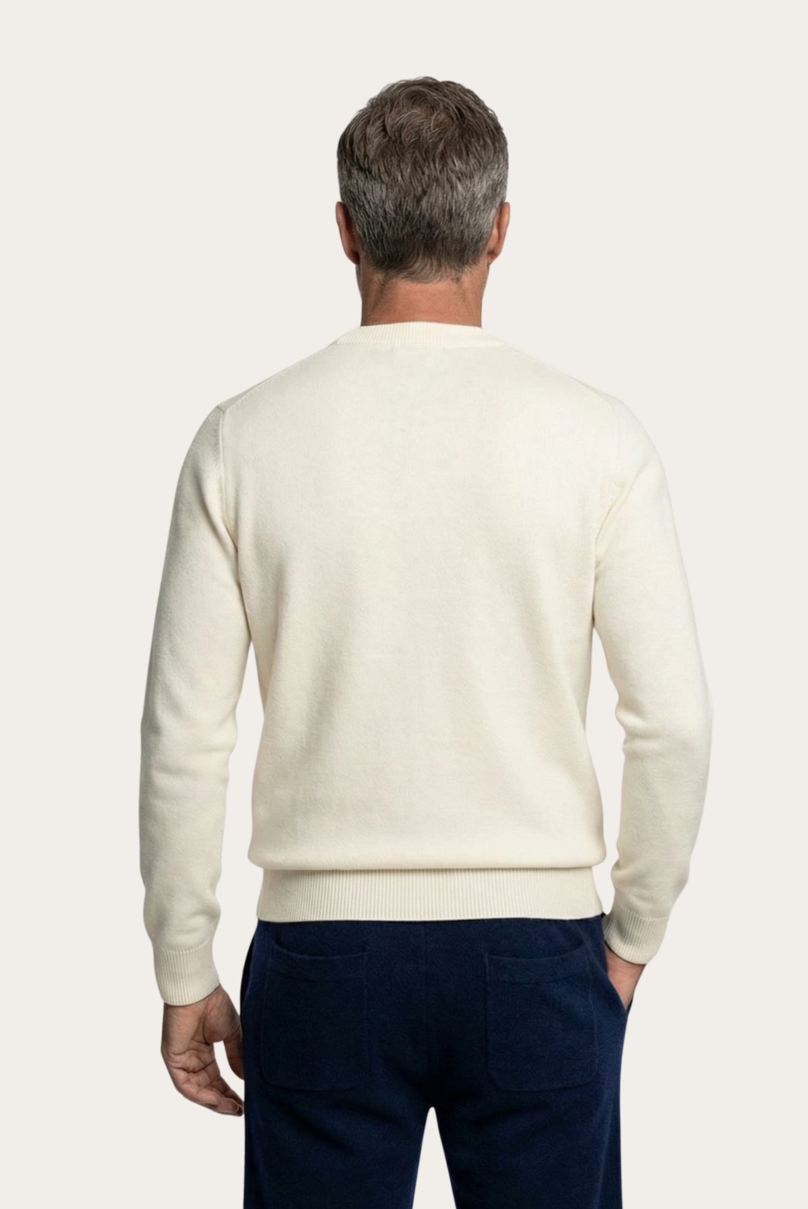 Beyaz Wool Bisiklet Yaka 2