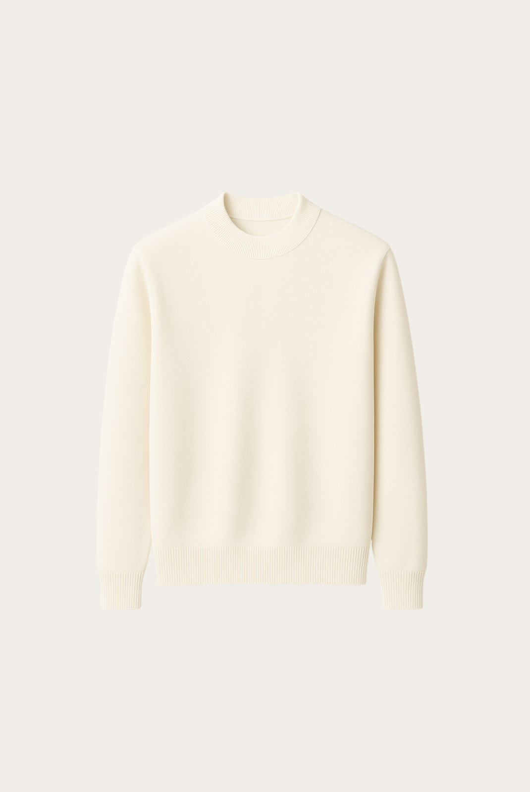 Beyaz Wool Bisiklet Yaka 6