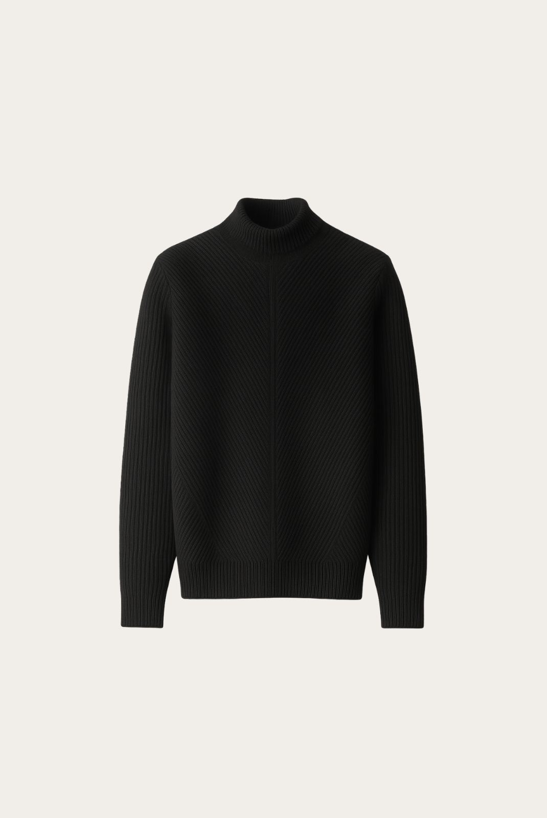 Siyah Ribbed Cashmere Kazak 6