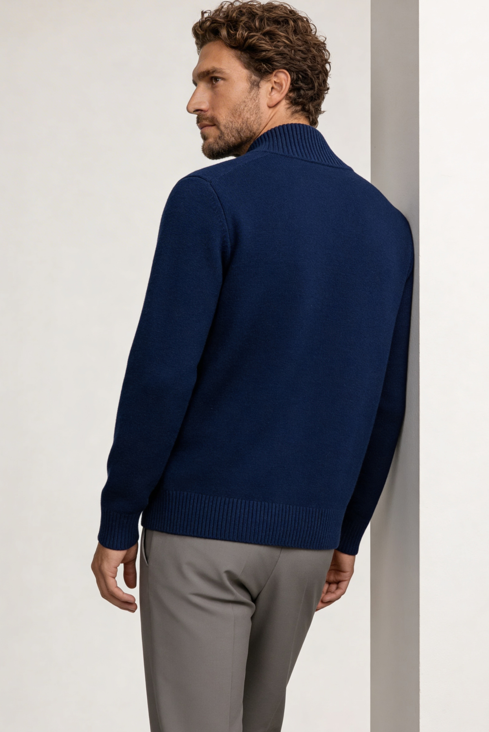 Lacivert Mavi Cashmere Hırka 4
