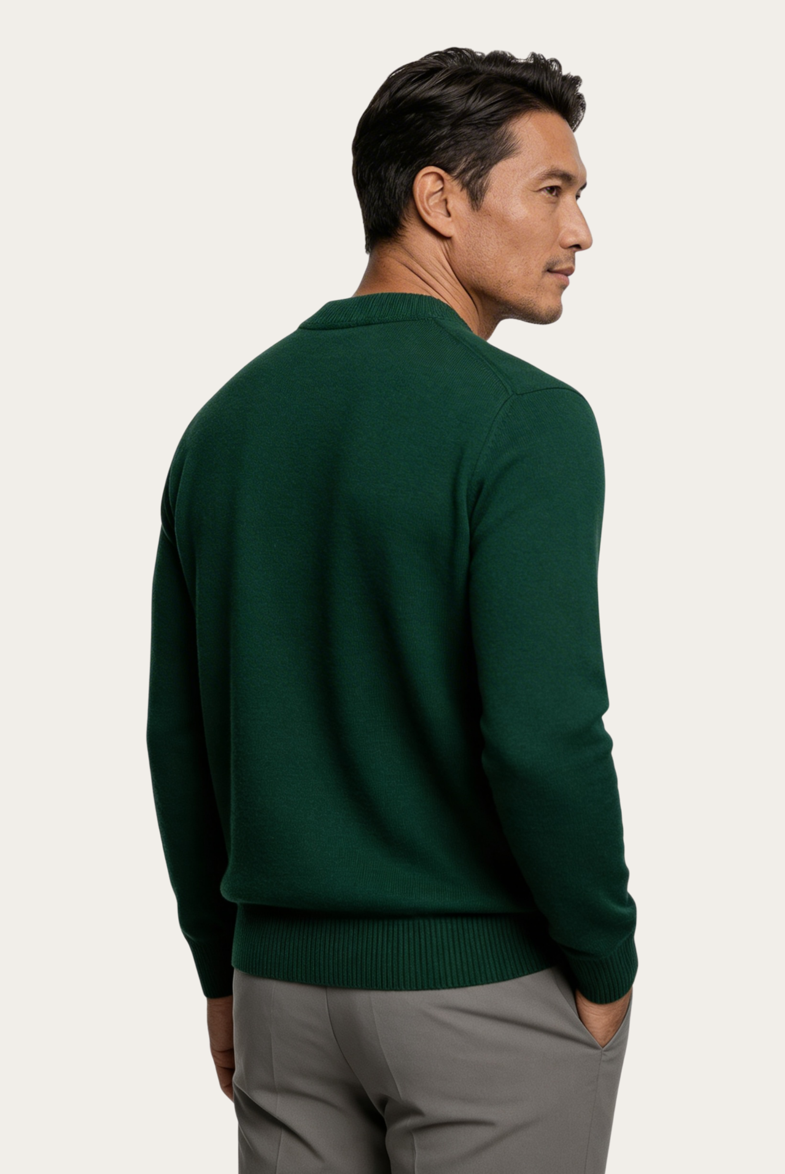 Yeşil Wool Bisiklet Yaka 2