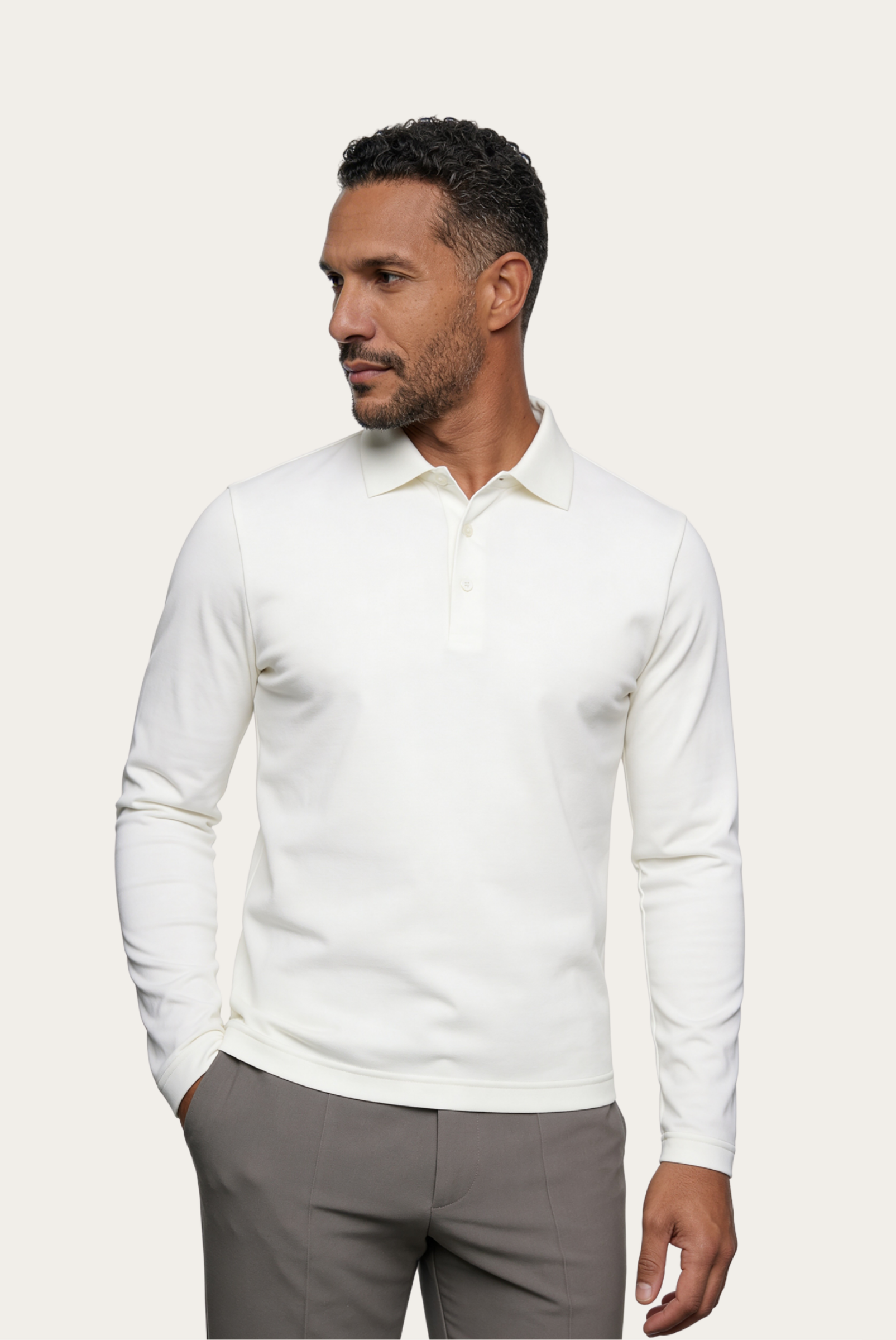 Beyaz Imperial Uzun Kollu Polo 1