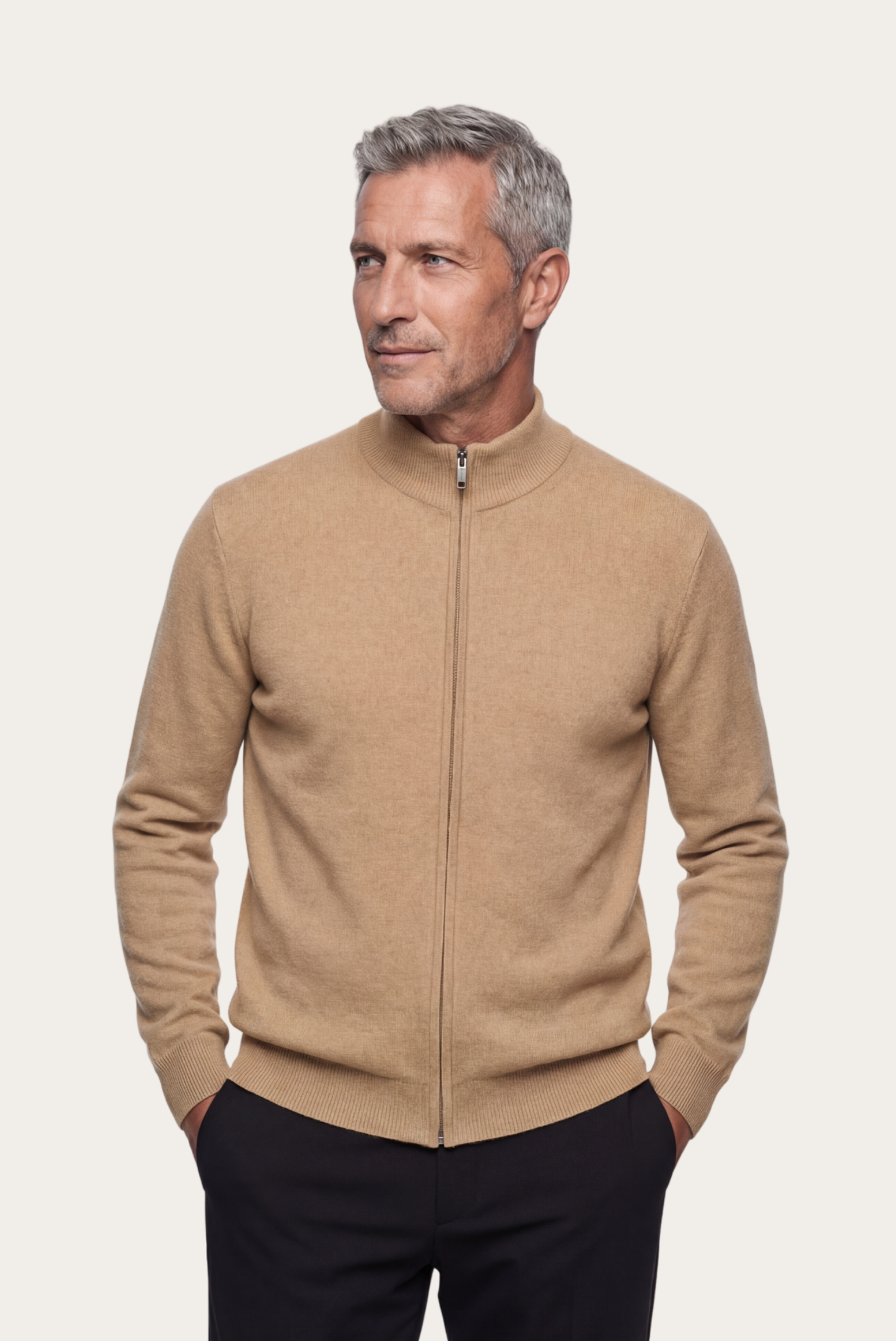 Deve Tüyü Inside-Out Cashmere Hırka 1