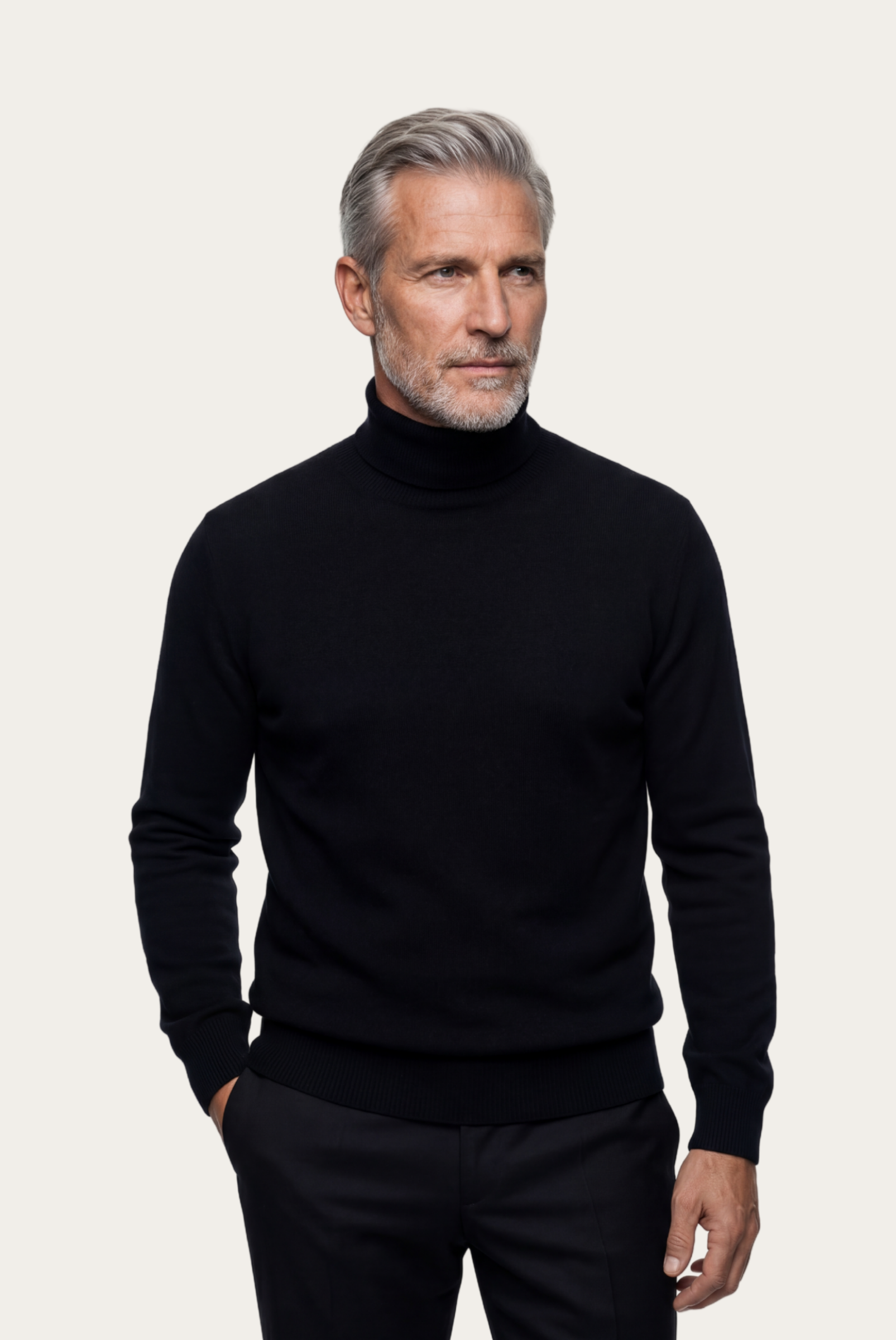 Siyah Cashmere Balıkçı Yaka 1