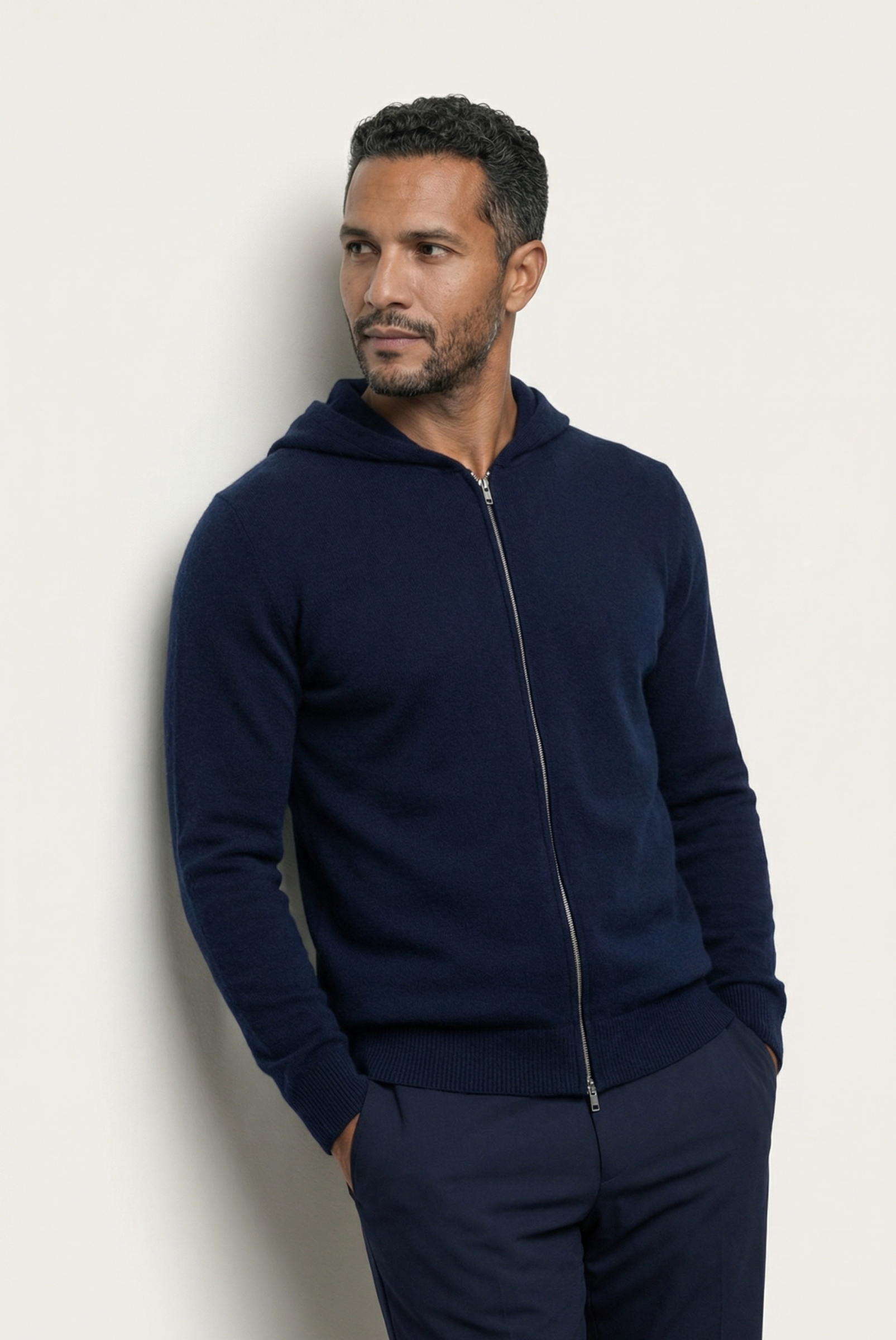 Lacivert Mavi Premium Cashmere Yelek 4