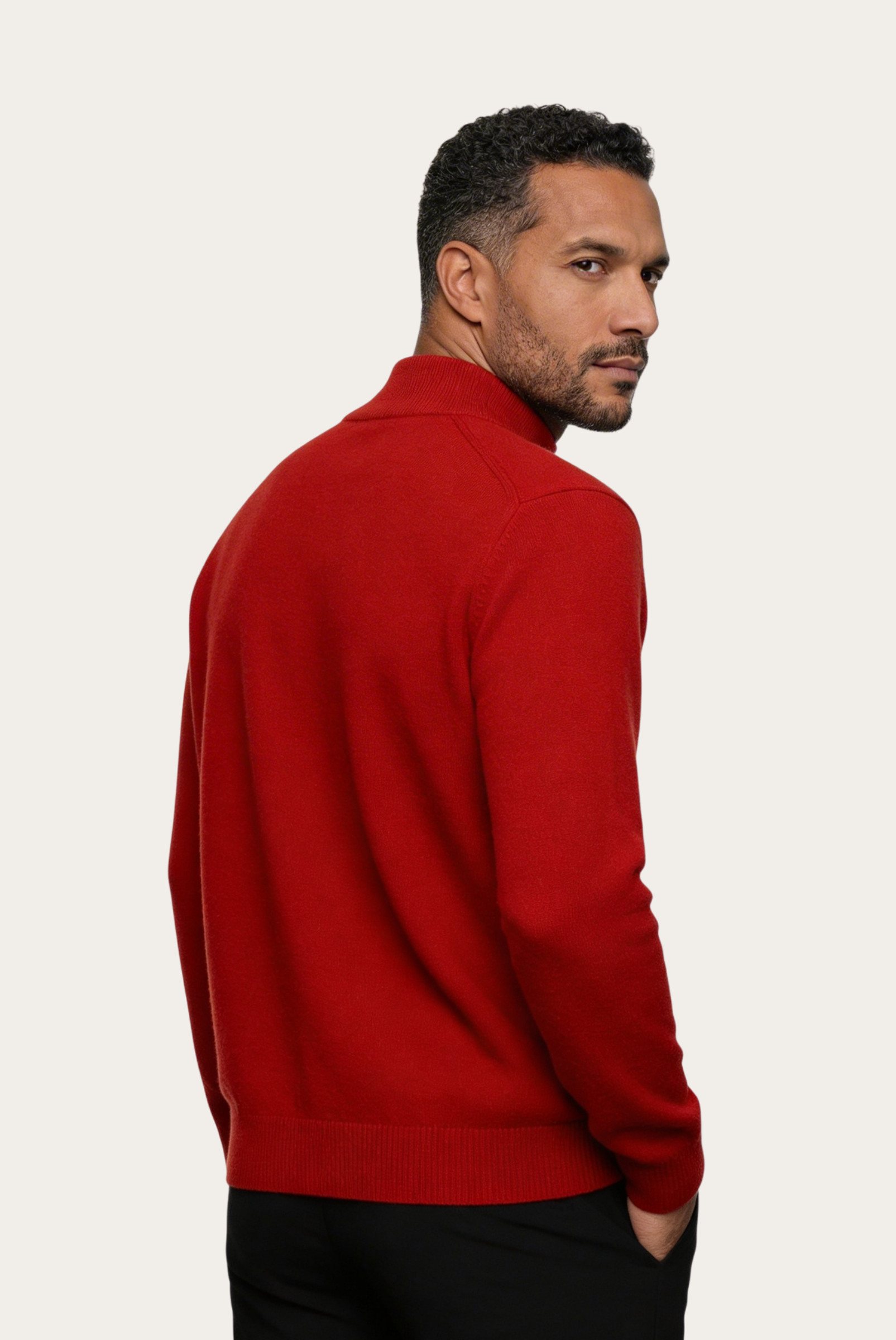 Kırmızı Inside-Out Cashmere Hırka 2