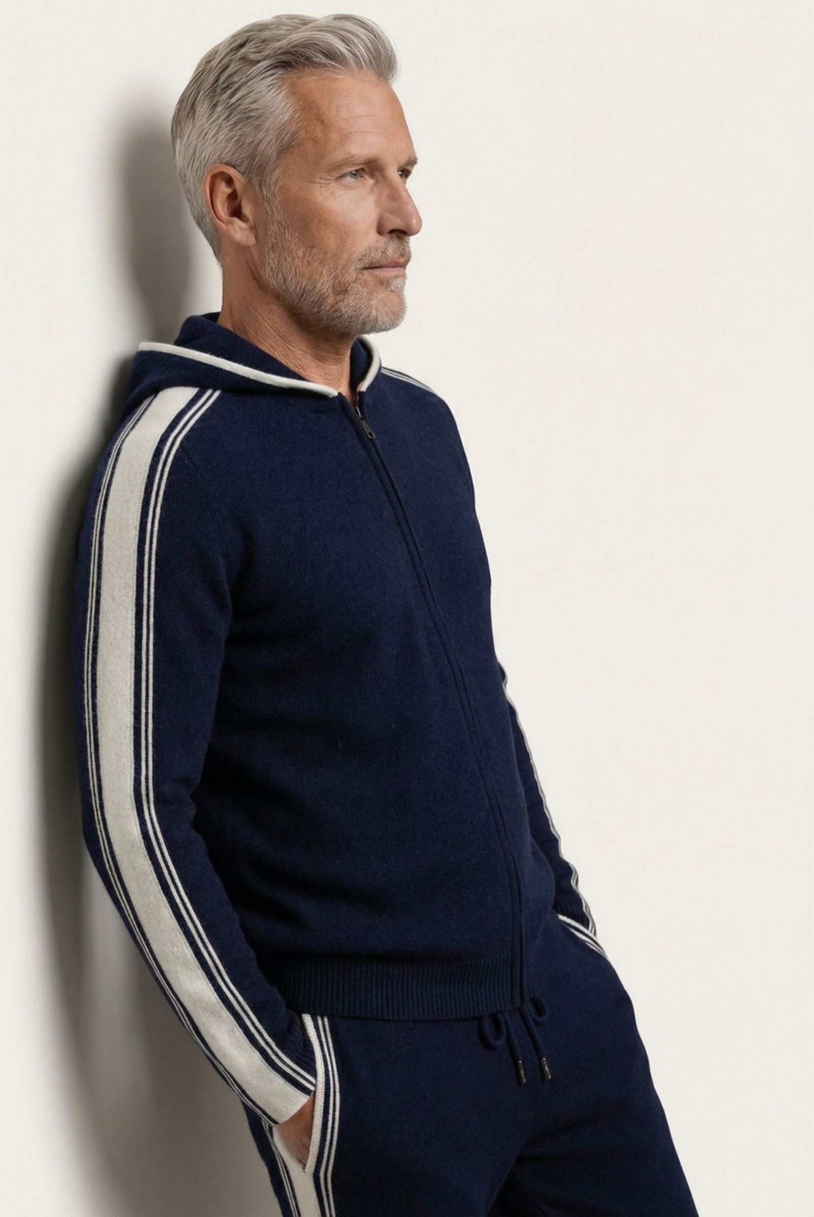 Lacivert Mavi Merino Wool Eşofman Takımı 4