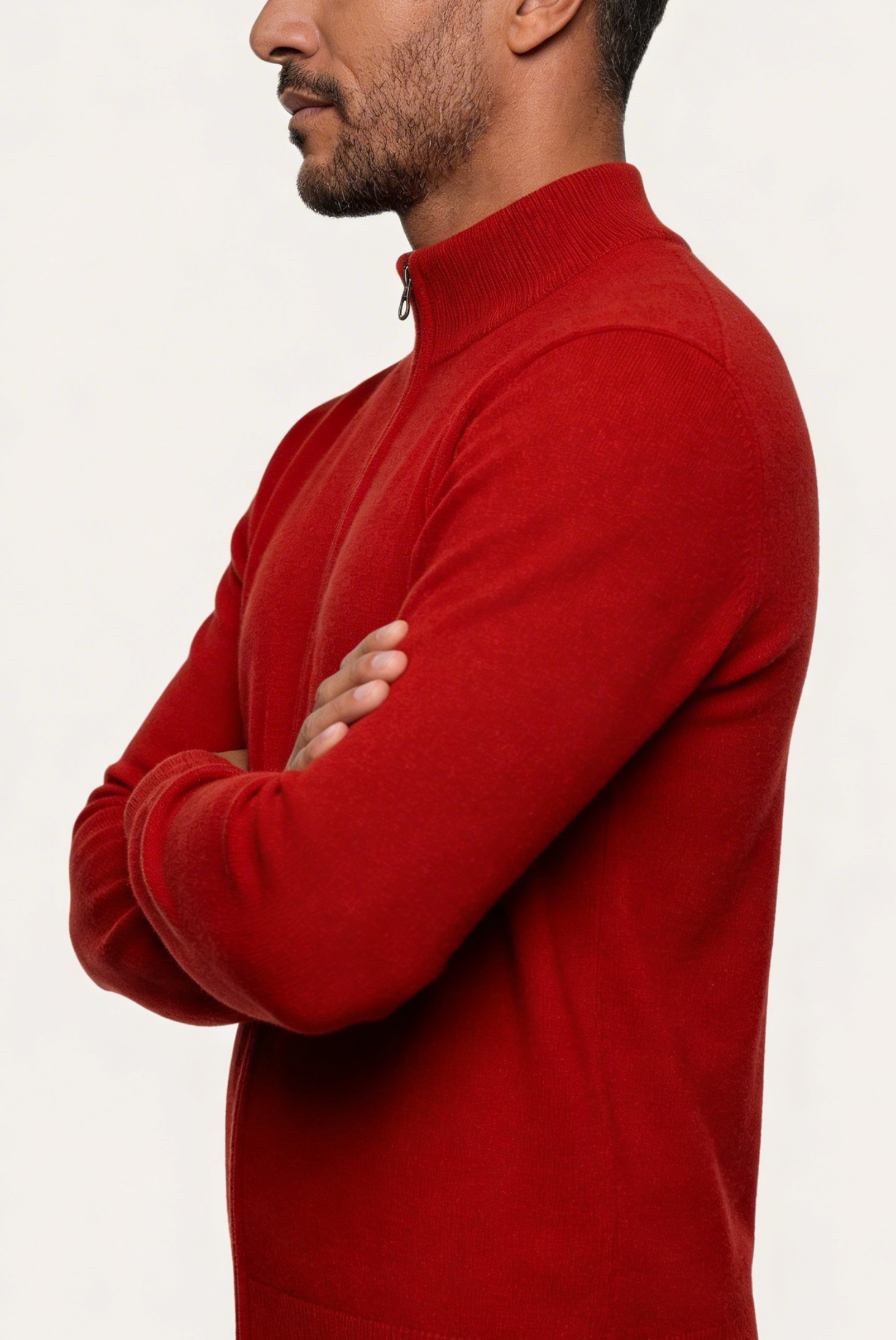 Kırmızı Inside-Out Cashmere Hırka 3