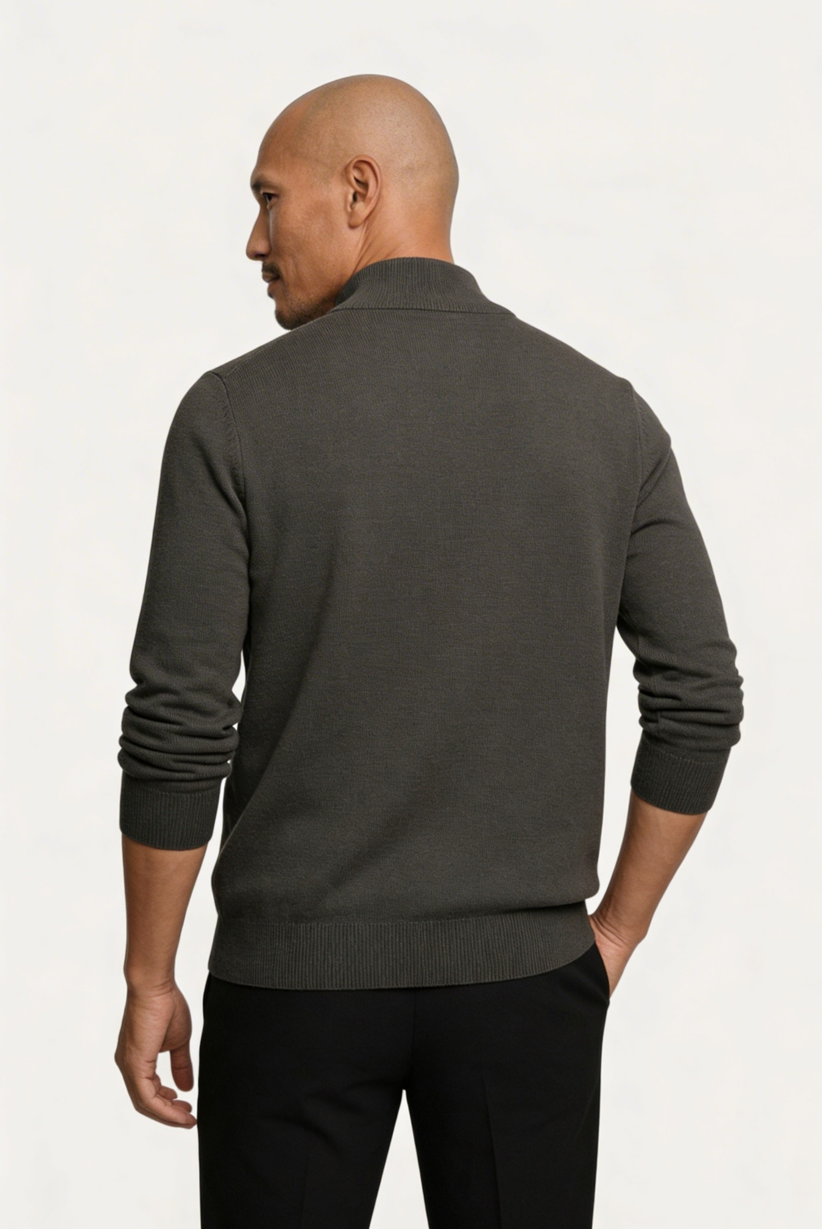 Gri Inside-Out Cashmere Hırka 2