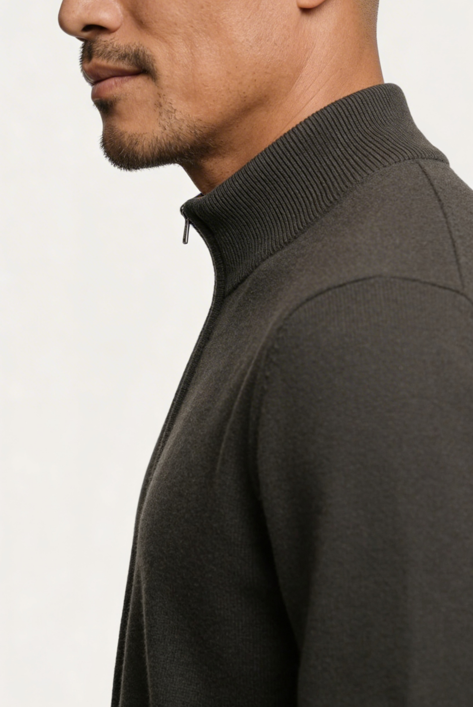 Gri Inside-Out Cashmere Hırka 3