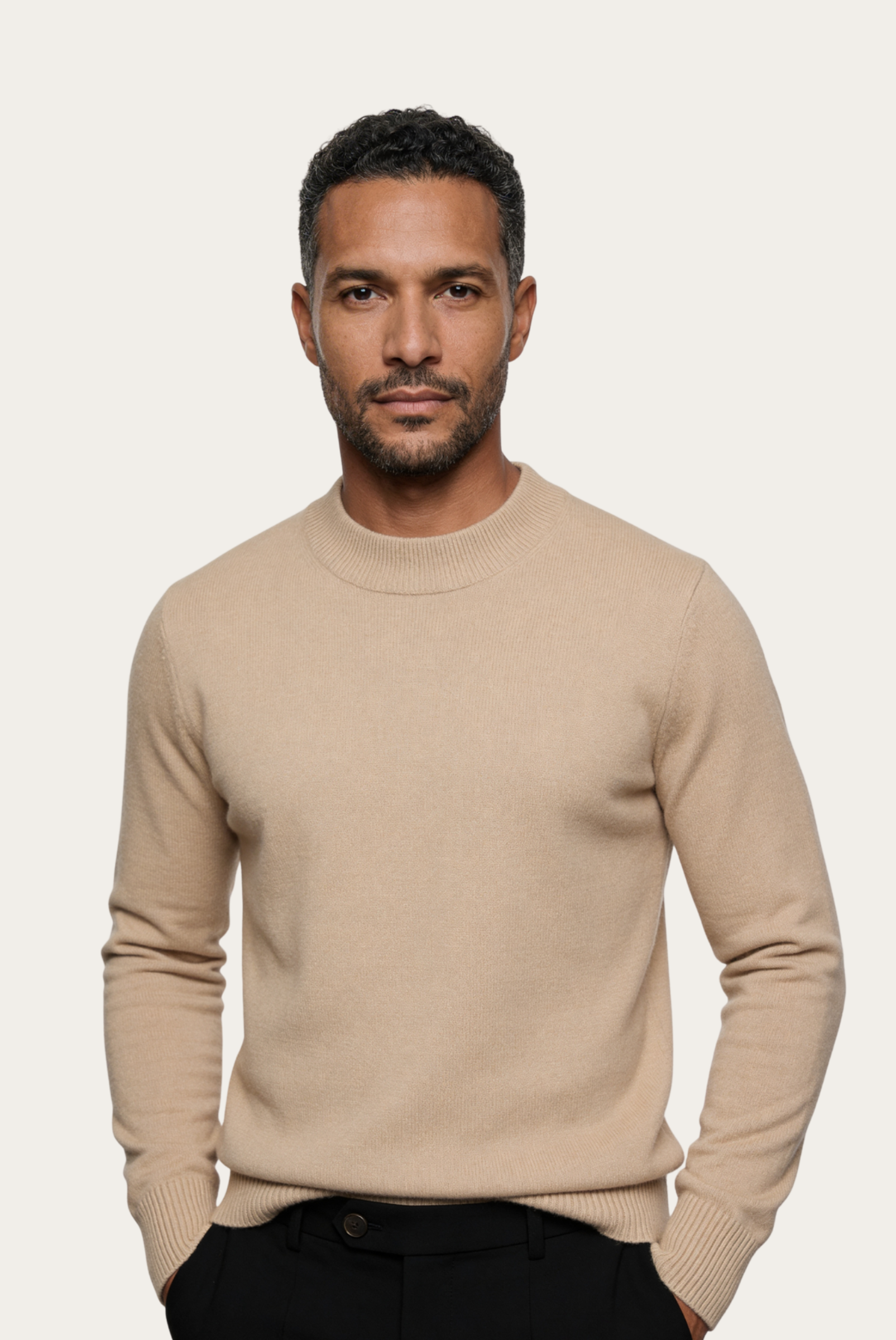 Creme Cashmere Bisiklet Yaka 1