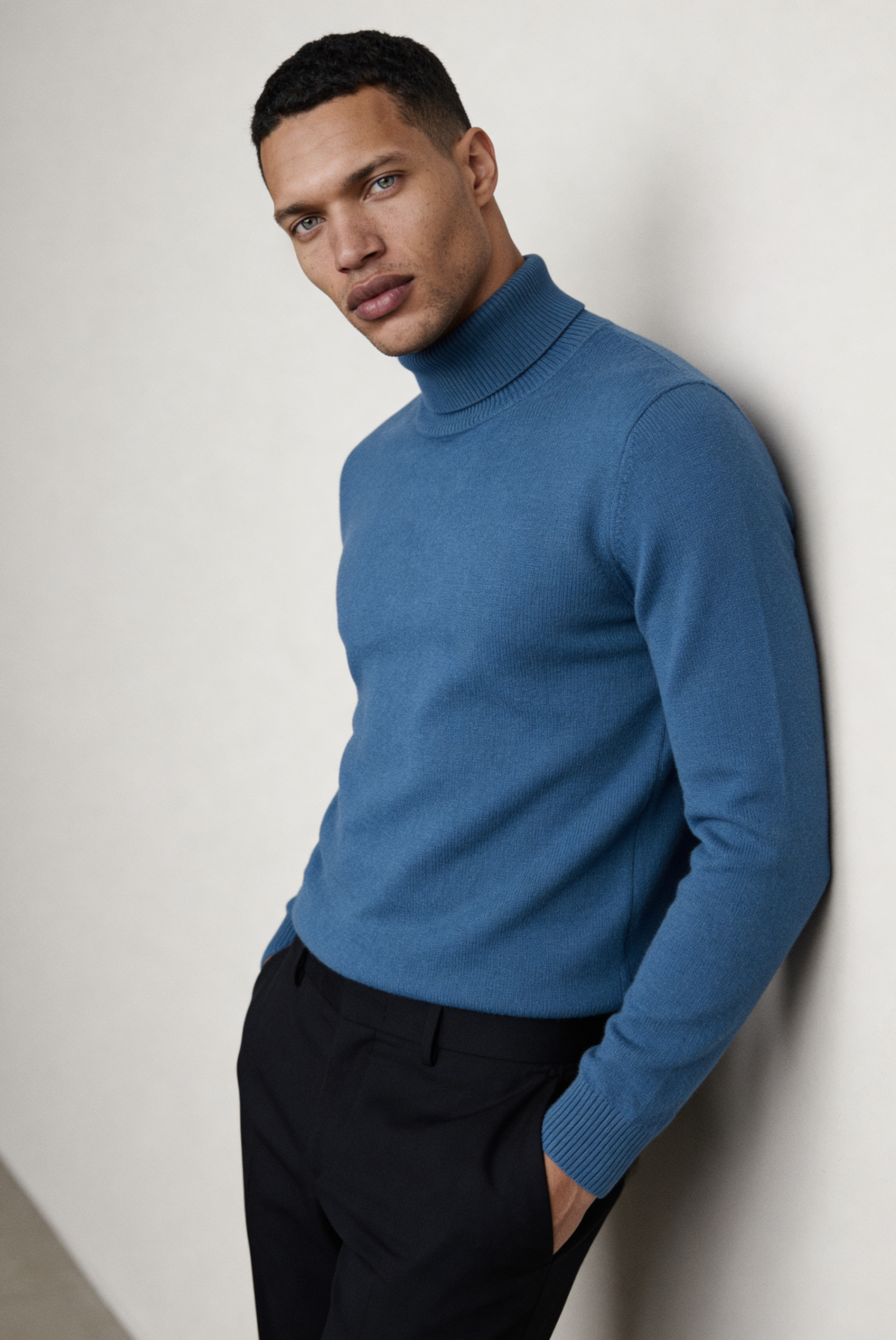 Gök Mavisi Mavi Cashmere Balıkçı Yaka 4