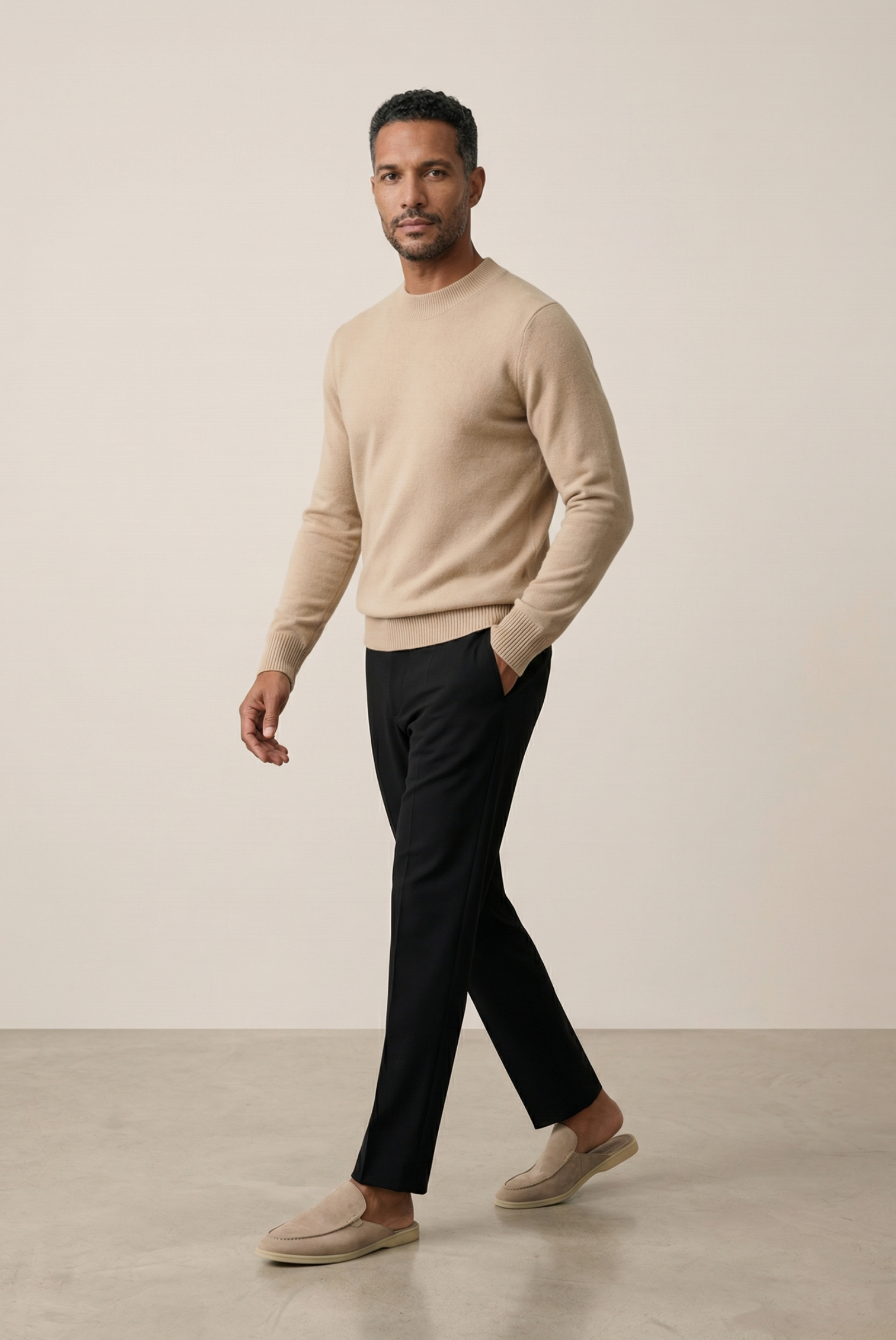 Creme Cashmere Bisiklet Yaka 5