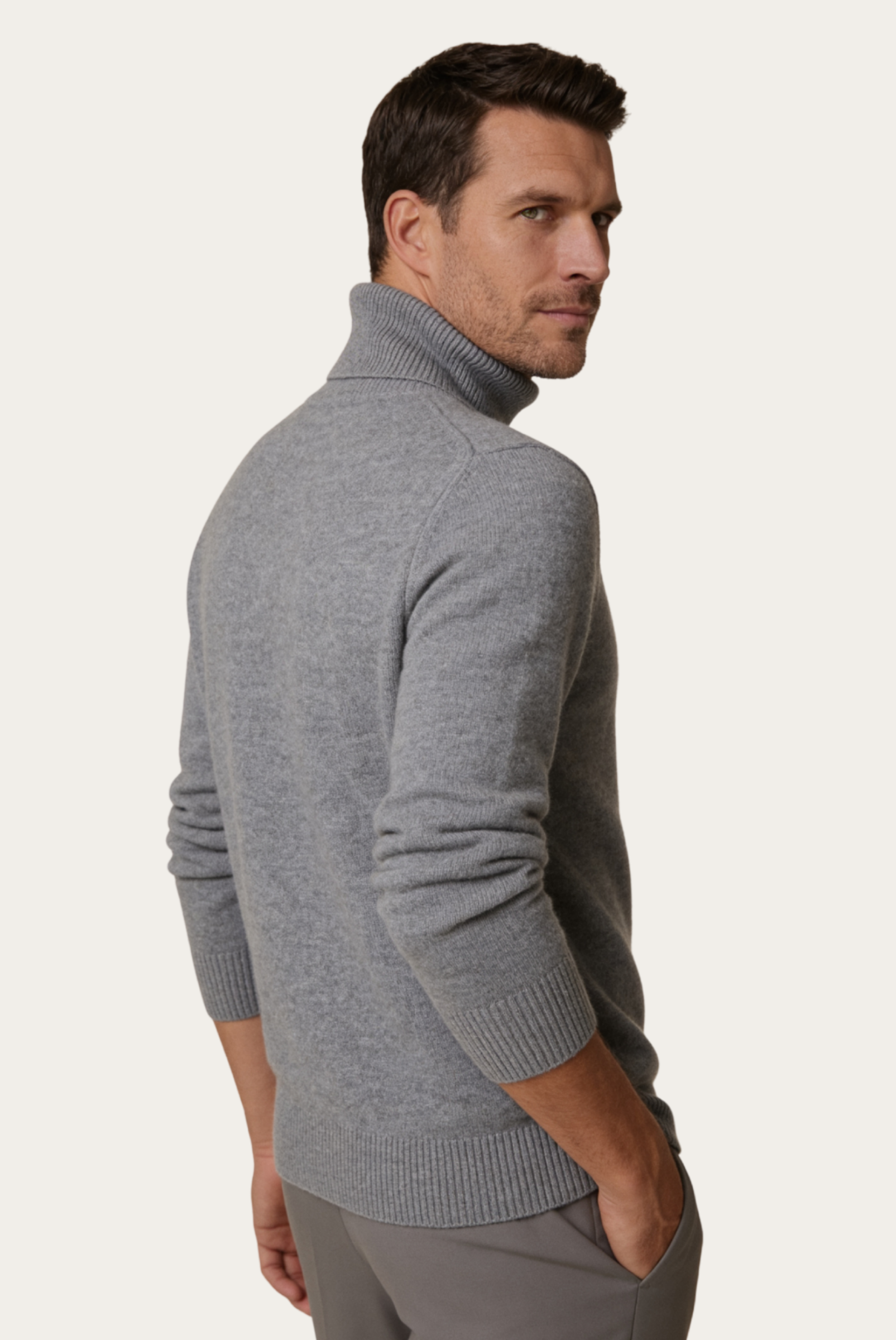 Gri Cashmere Balıkçı Yaka 2