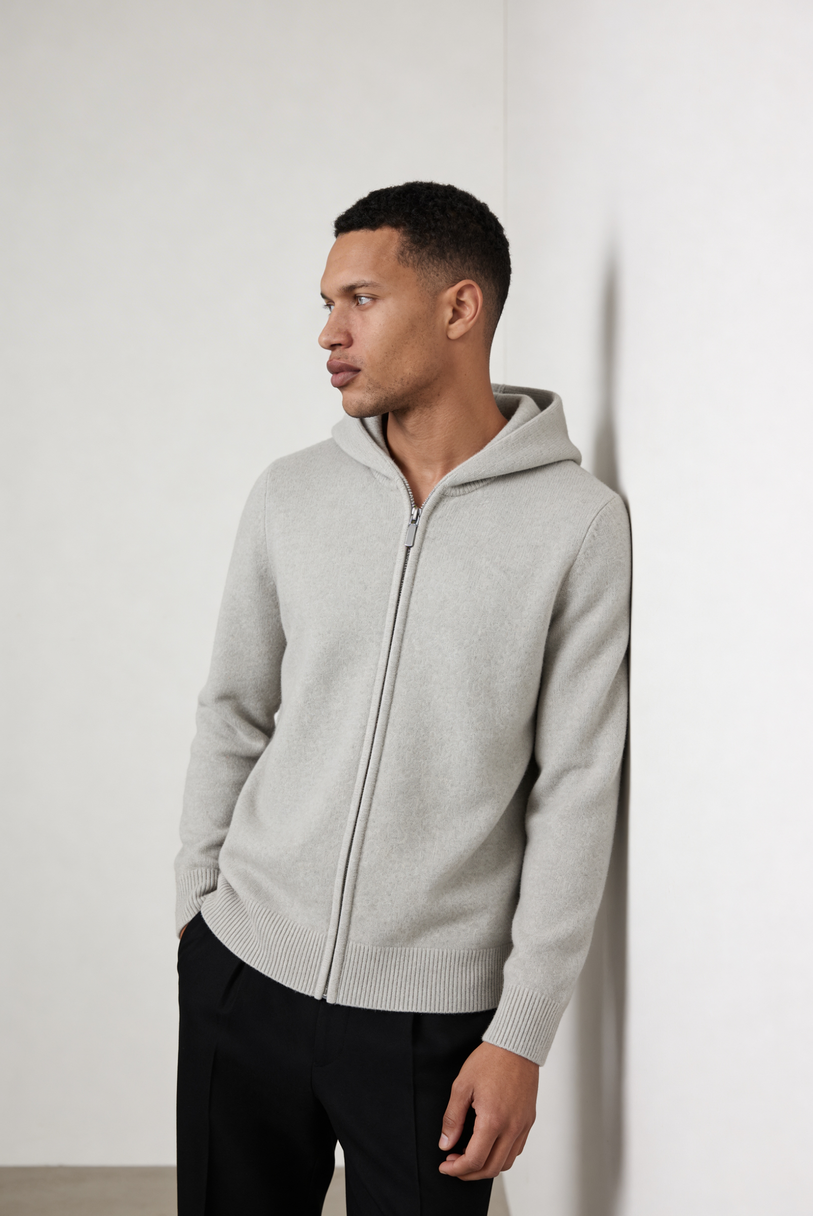 Açık Gri Premium Cashmere Yelek 4