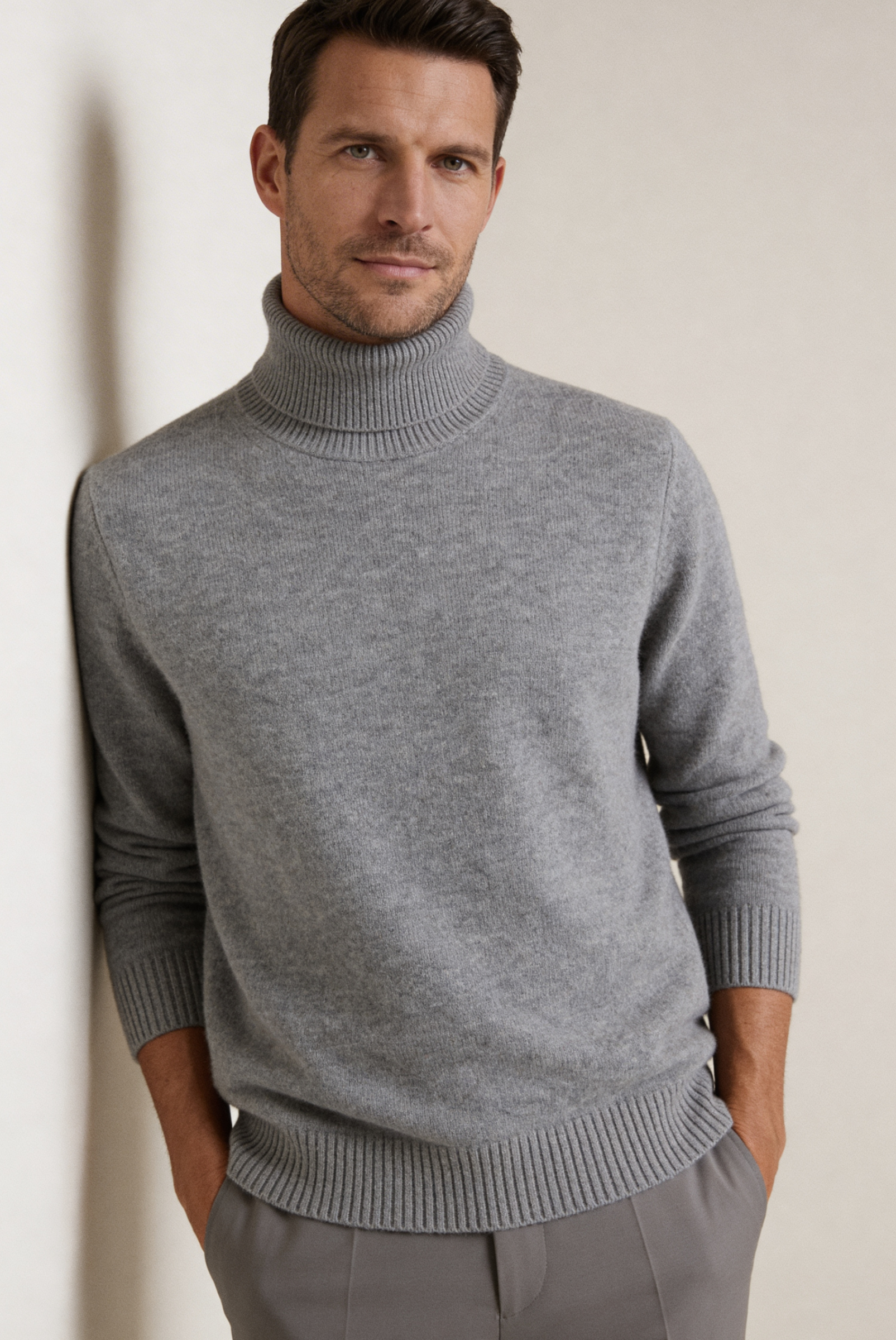 Gri Cashmere Balıkçı Yaka 4