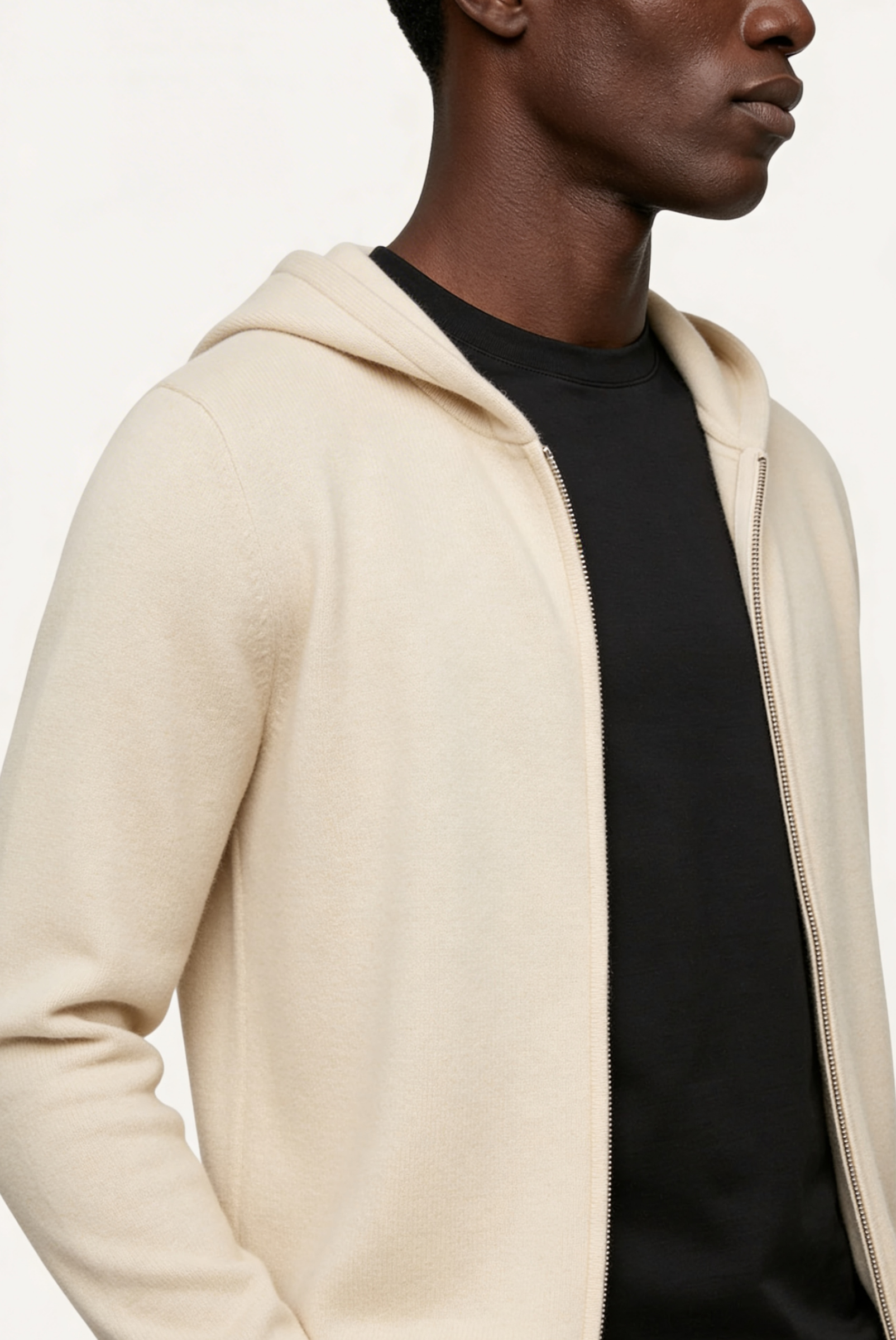 Creme Beyaz Premium Cashmere Yelek 3