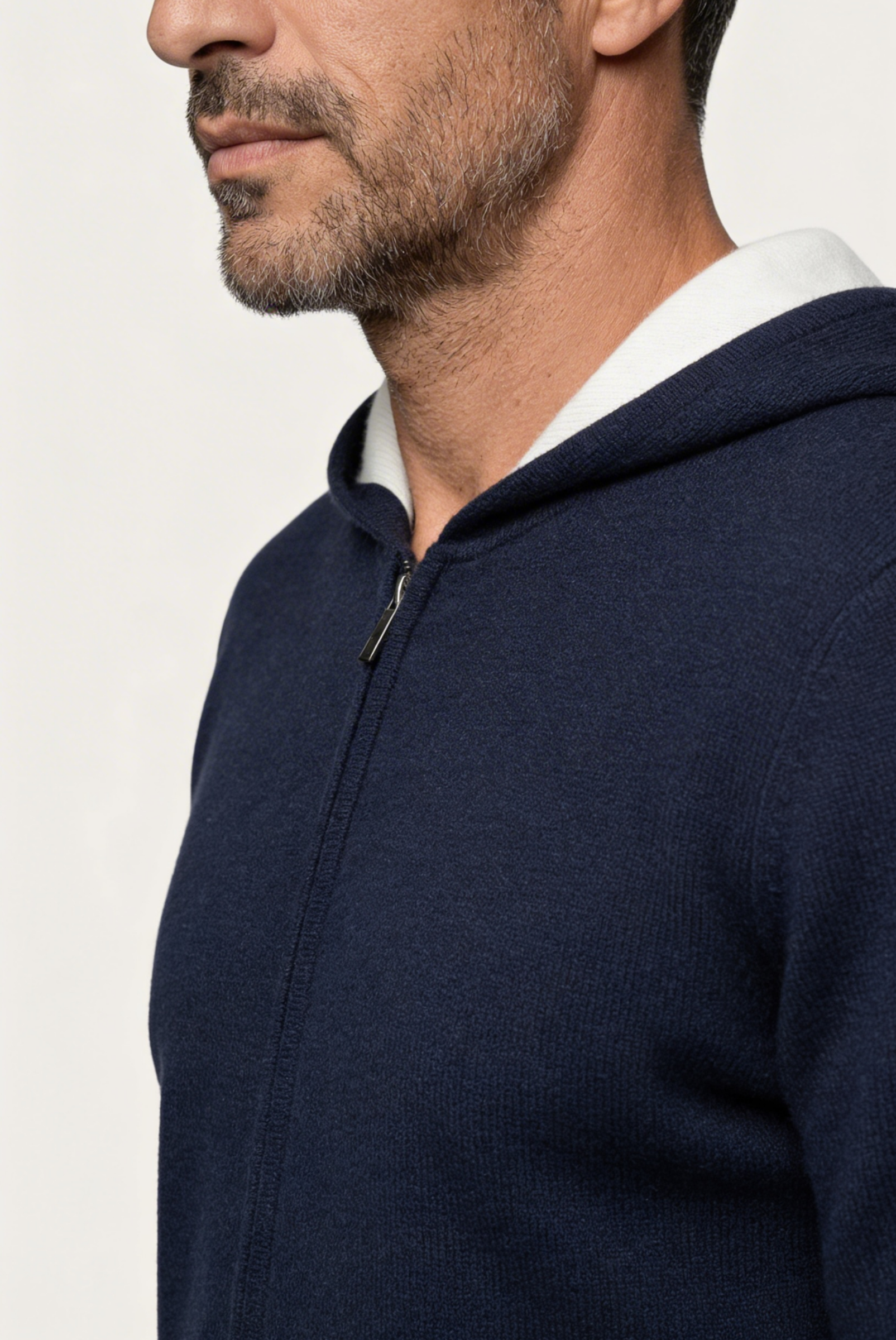 Lacivert Mavi Cashmere Drape Hırka 3