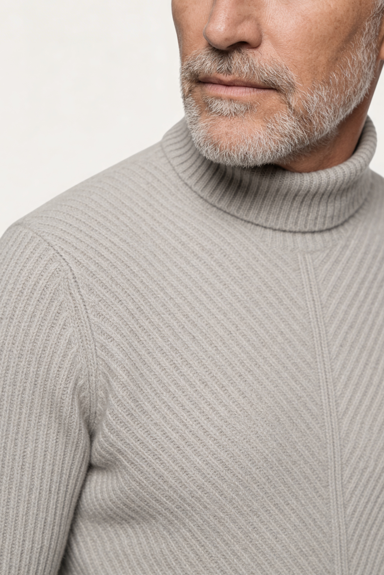 Gri Ribbed Cashmere Kazak 3