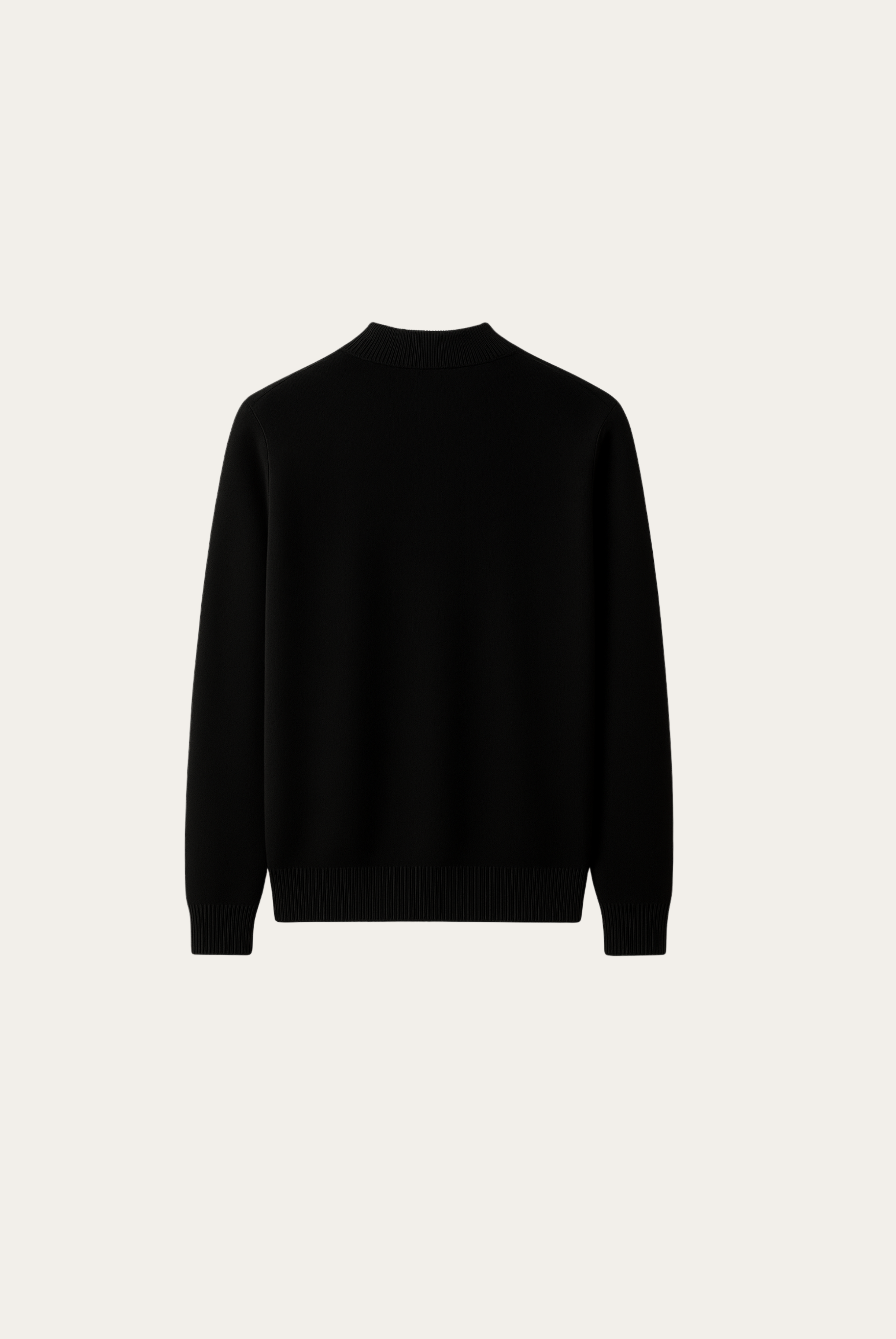Siyah Wool Bisiklet Yaka 7