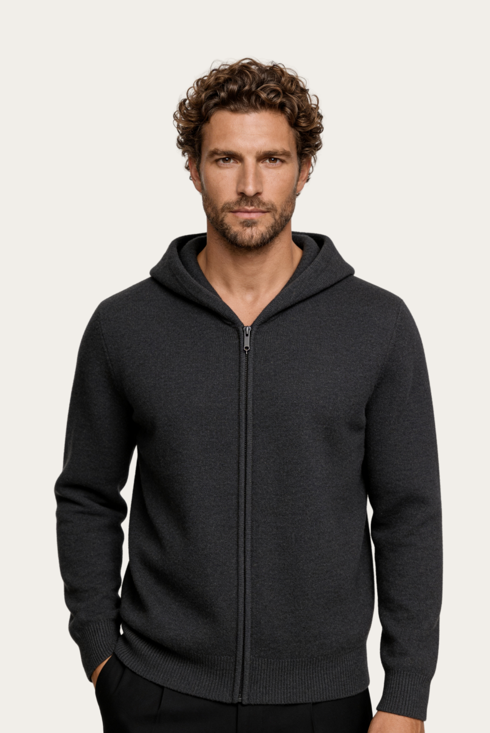 Koyu Gri Premium Cashmere Yelek 1