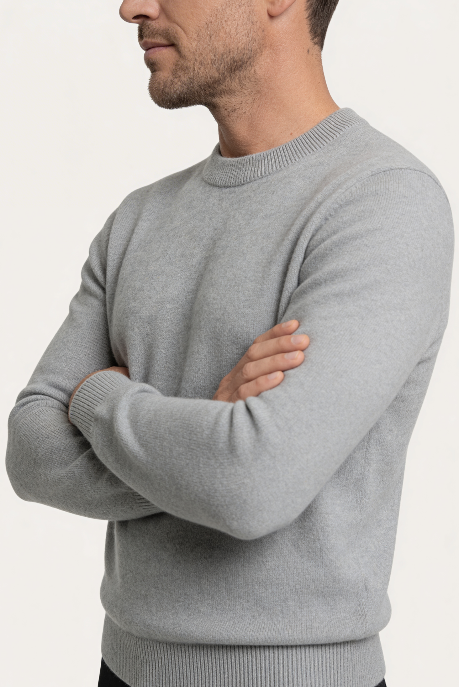 Açık Gri Cashmere Bisiklet Yaka 3
