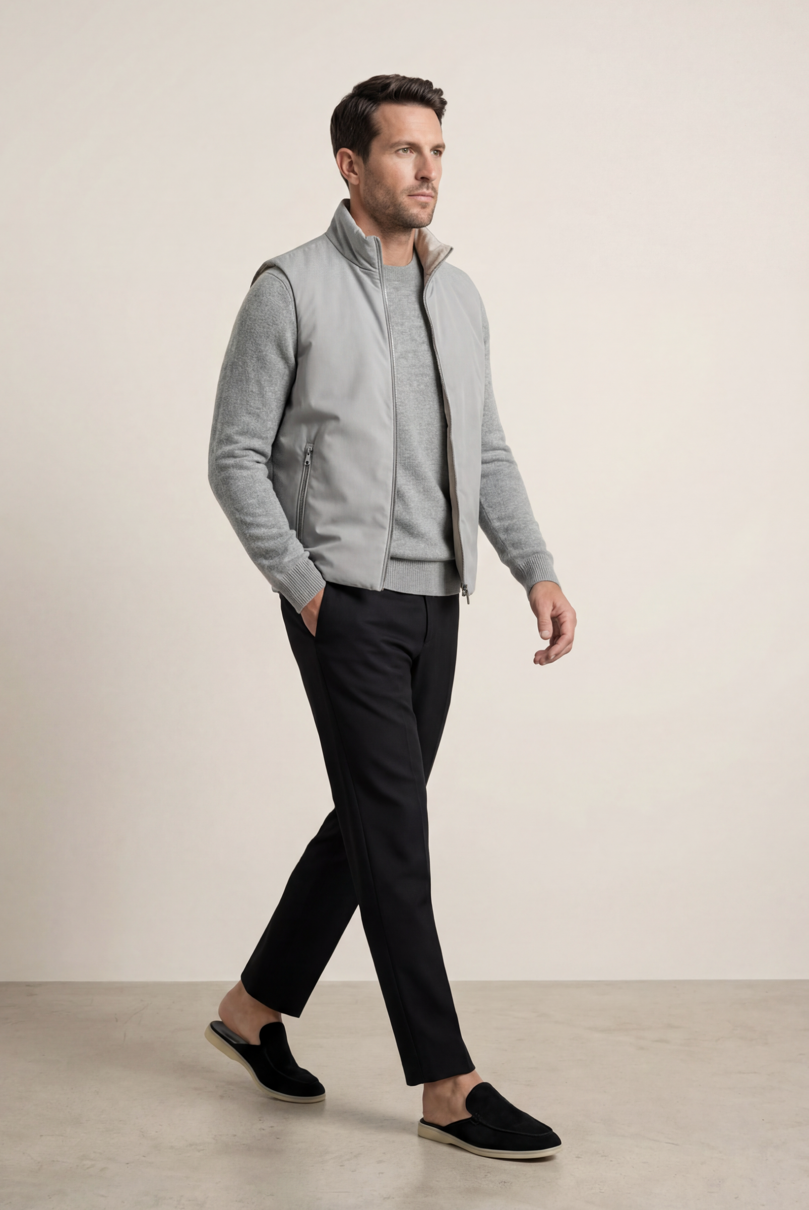 Açık Gri Cashmere Bisiklet Yaka 5
